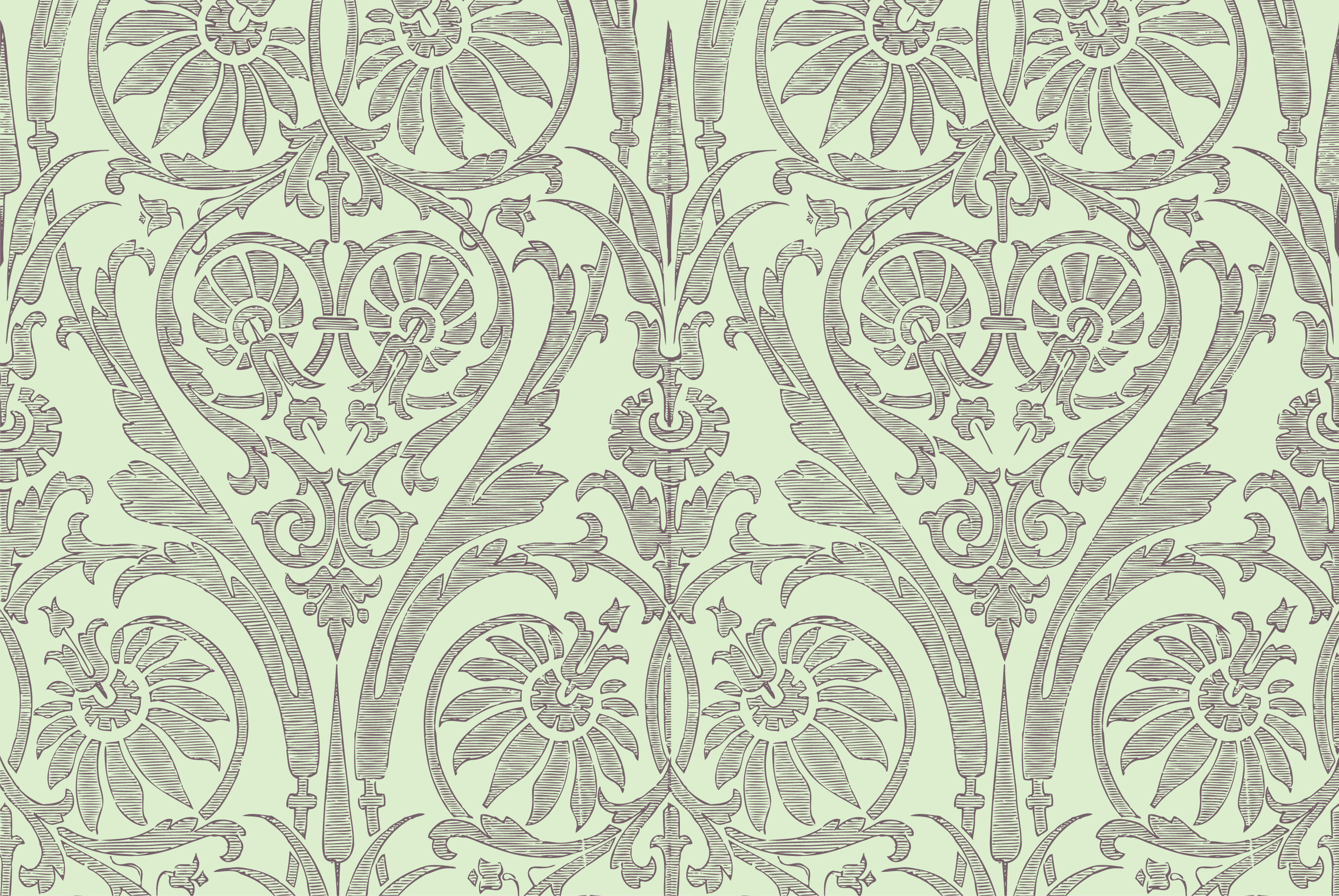 Floral Damask seamless pattern. Vintage