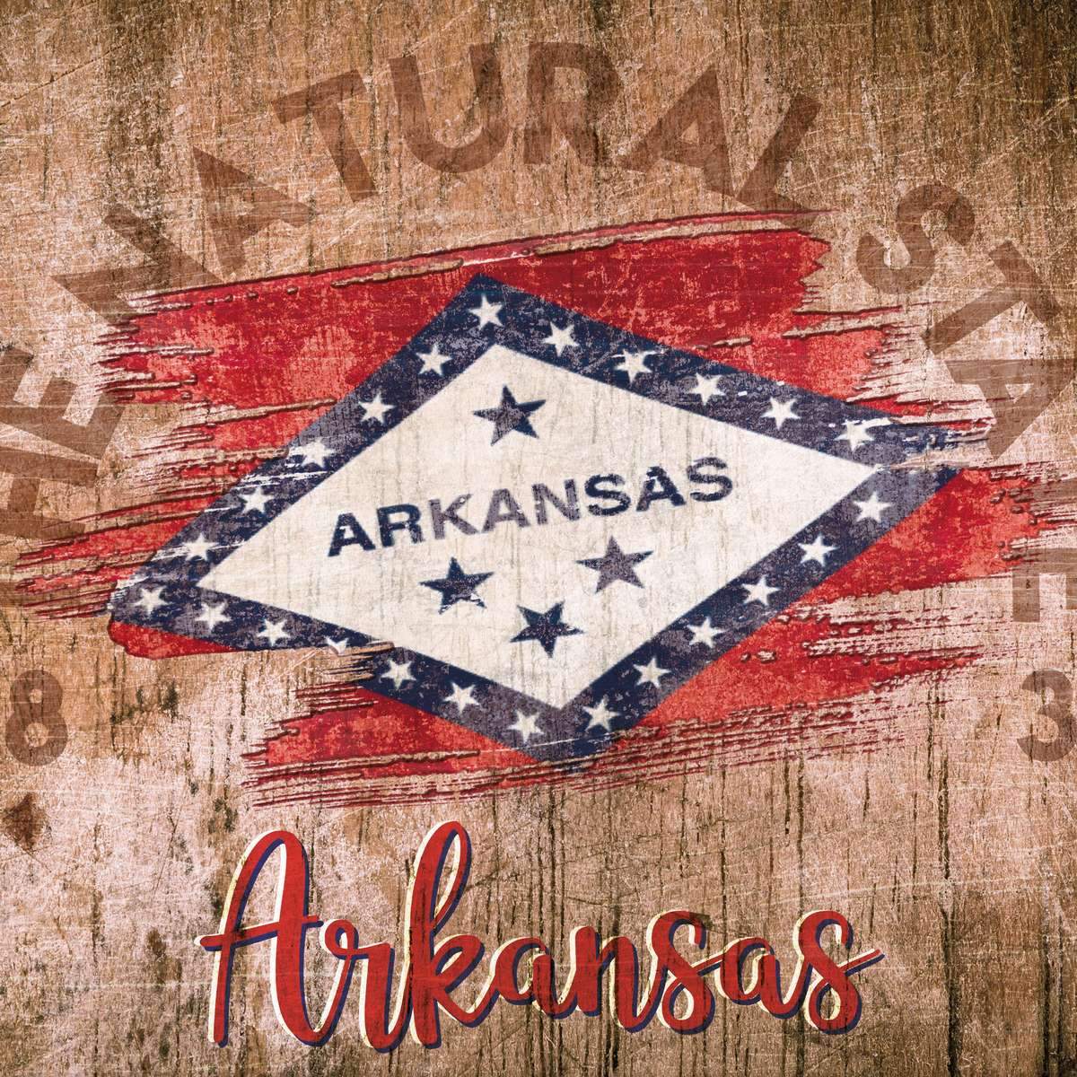 Arkansas Flag Wall Art. Canvas Art