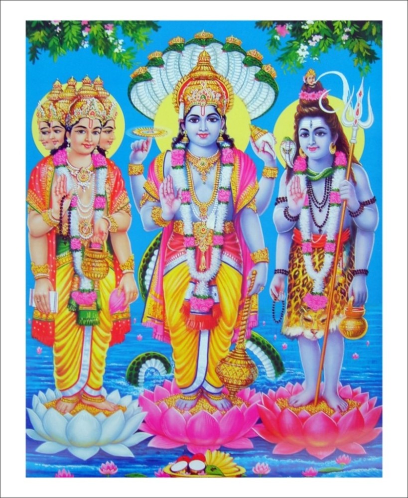 Lord Brahma Lord Vishnu and Lord Shiva