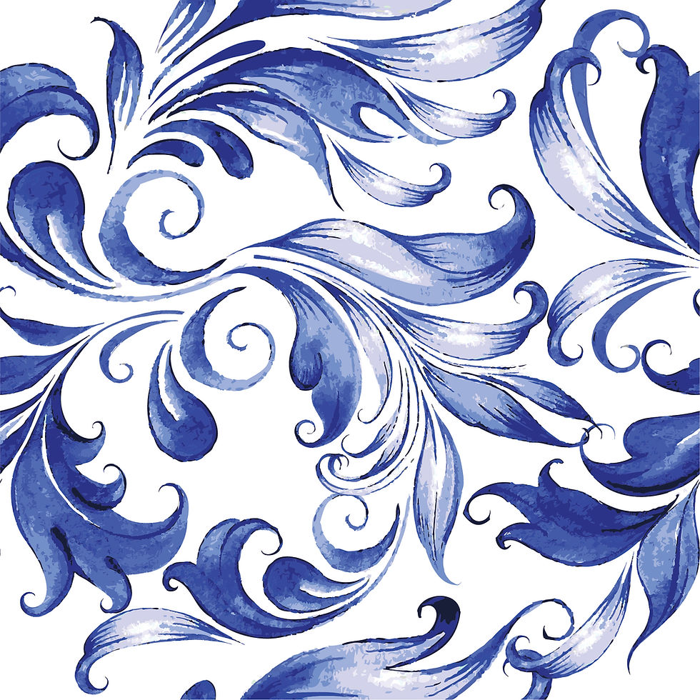 Blue Filigree Wallpaper