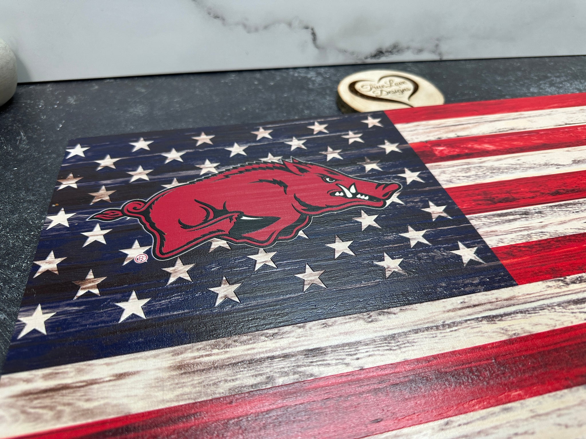 Arkansas Razorback United States Flag