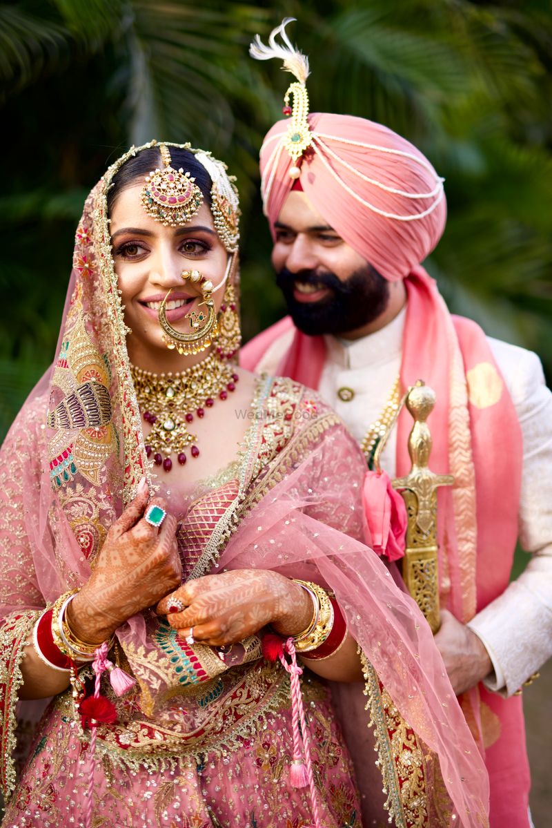 punjabi couple on their wedding day