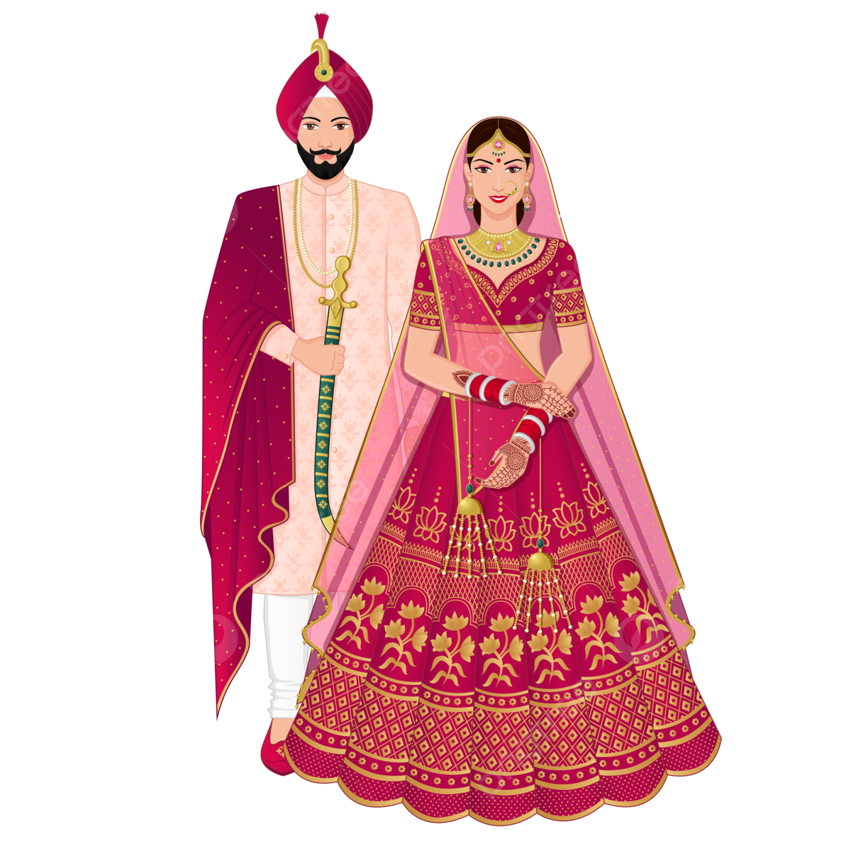 Indian Wedding Punjabi North Couple