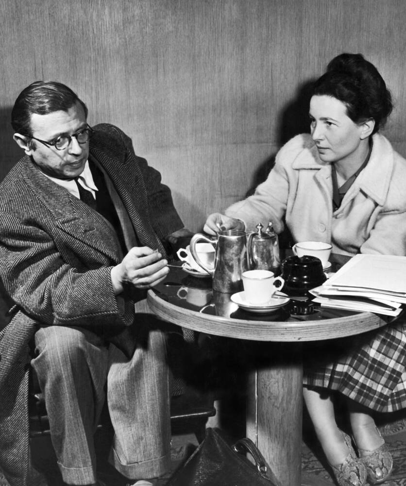 Jean Paul Sartre et Simone de Beauvoir