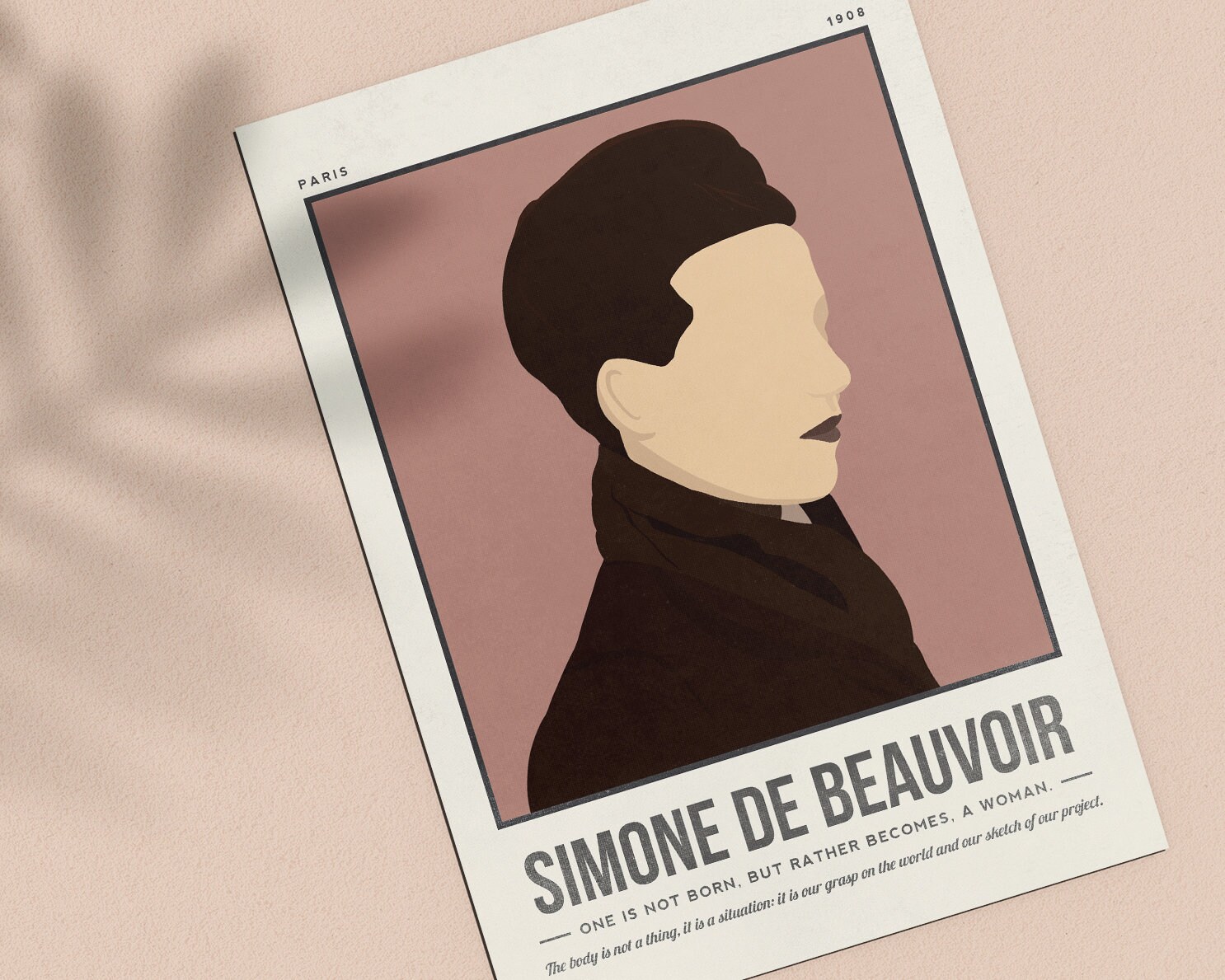 Simone De Beauvoir Poster Author Quote