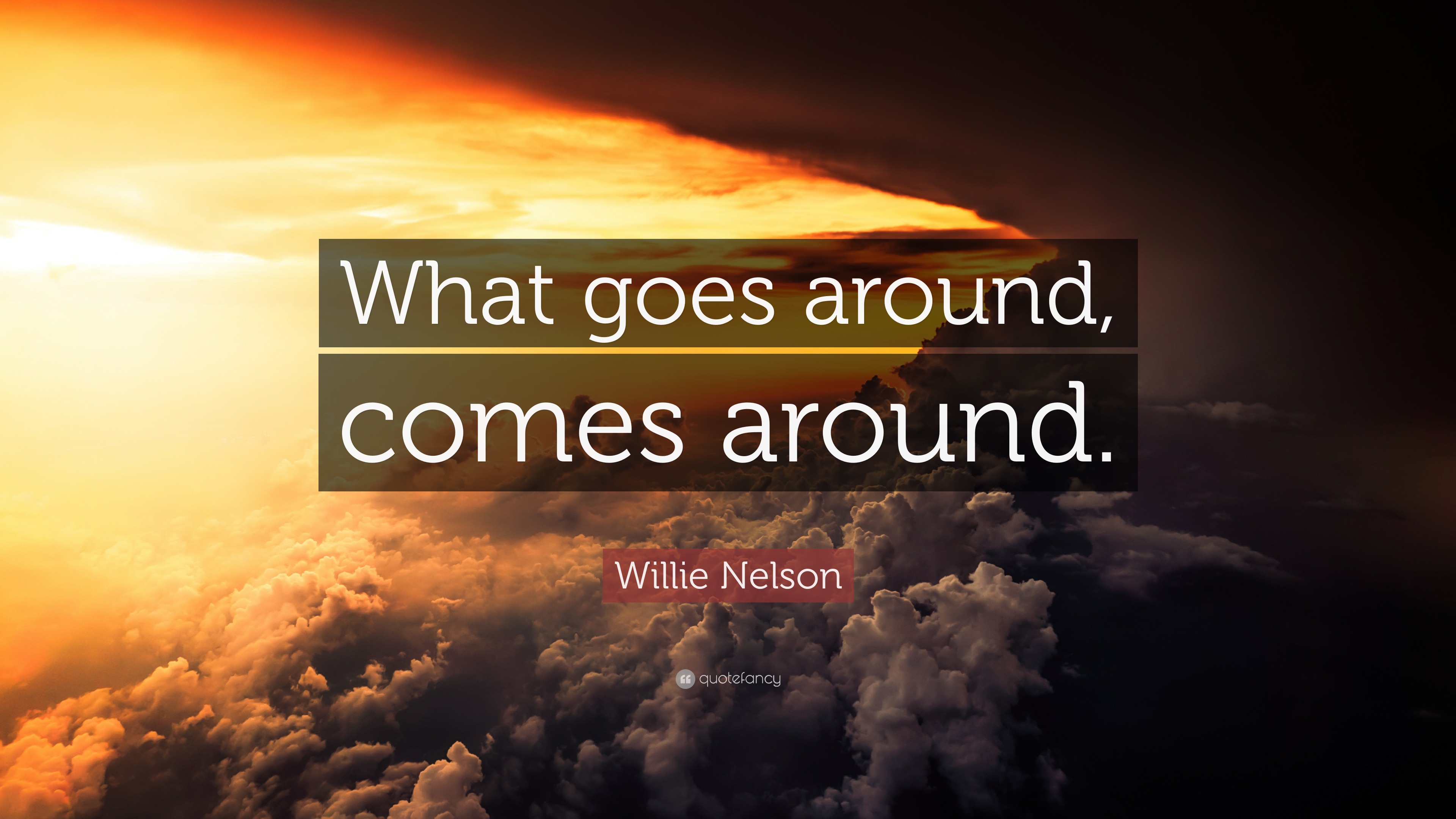 Willie Nelson Quote: “What goes around