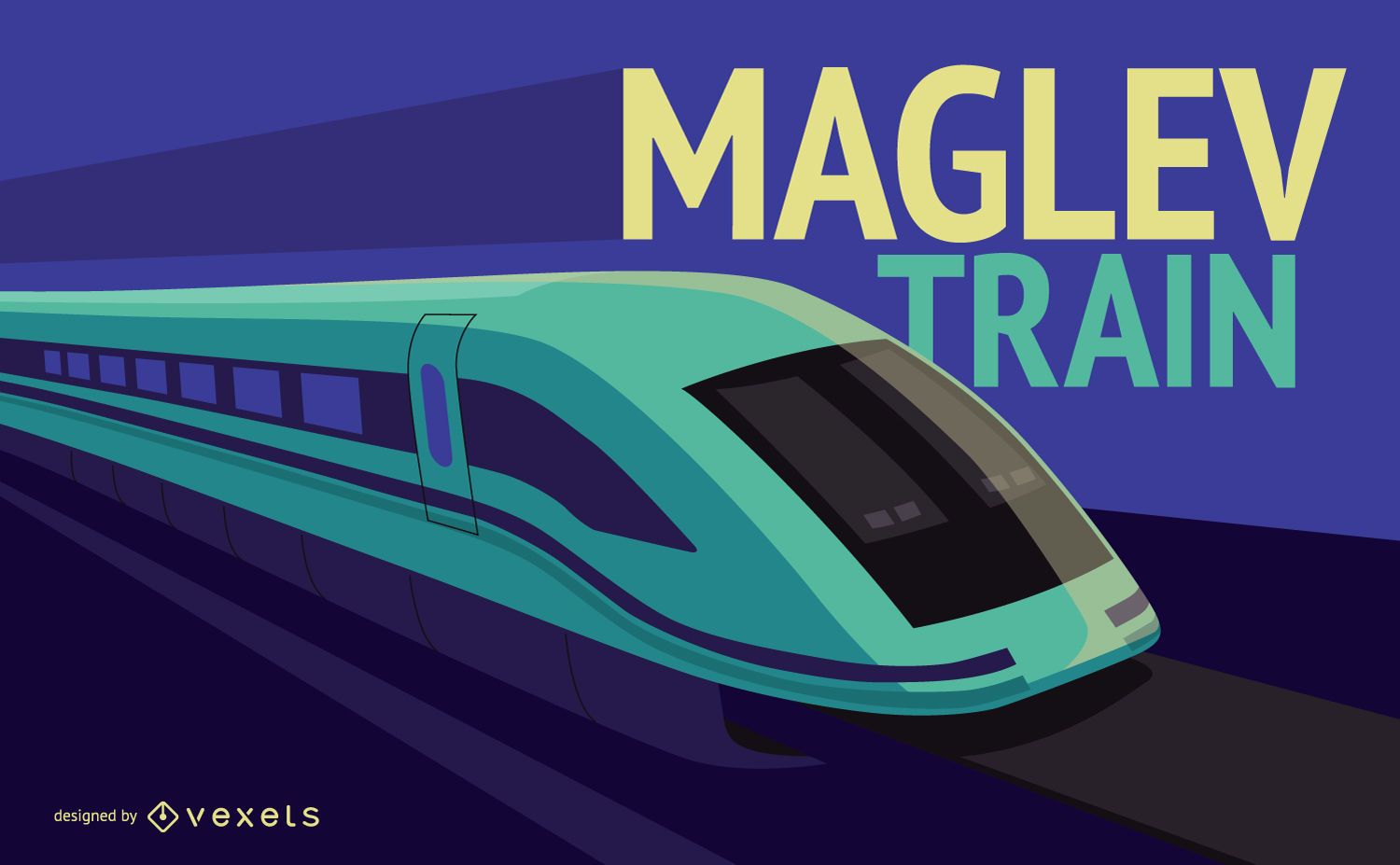 Maglev Train Illustration Vector Download