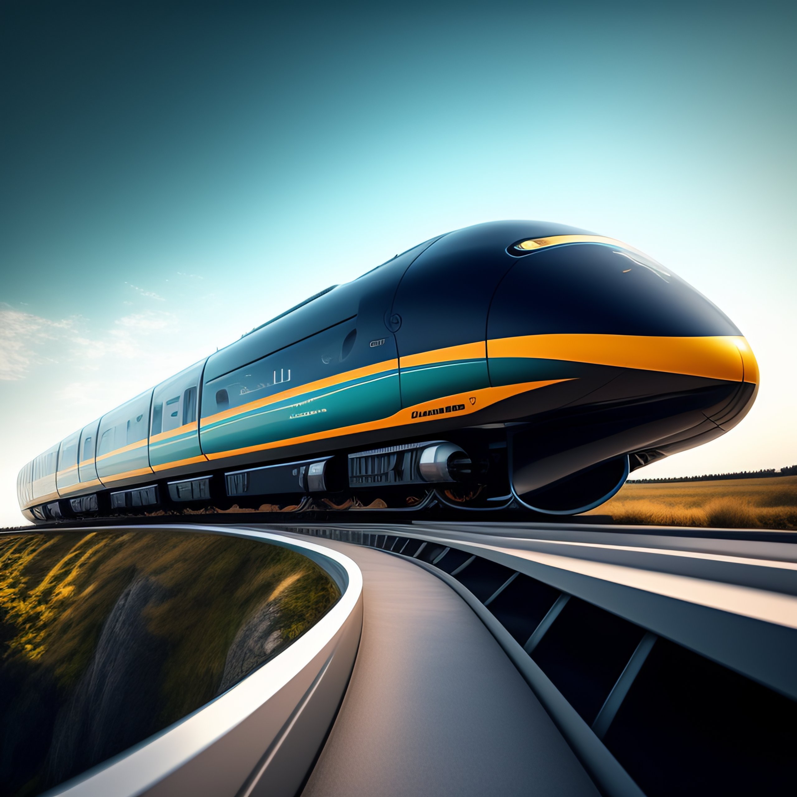 A futuristic maglev train