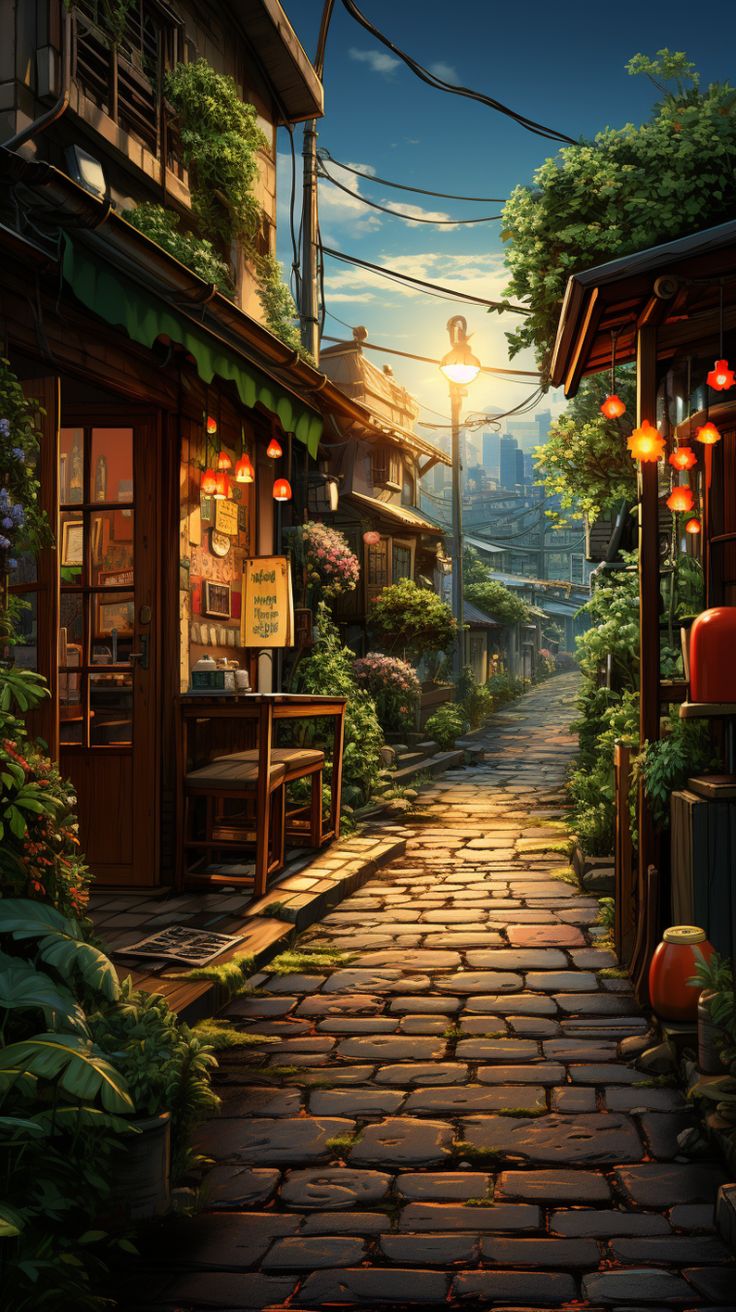 Studio Ghibli Style Phone Wallpaper 9:16