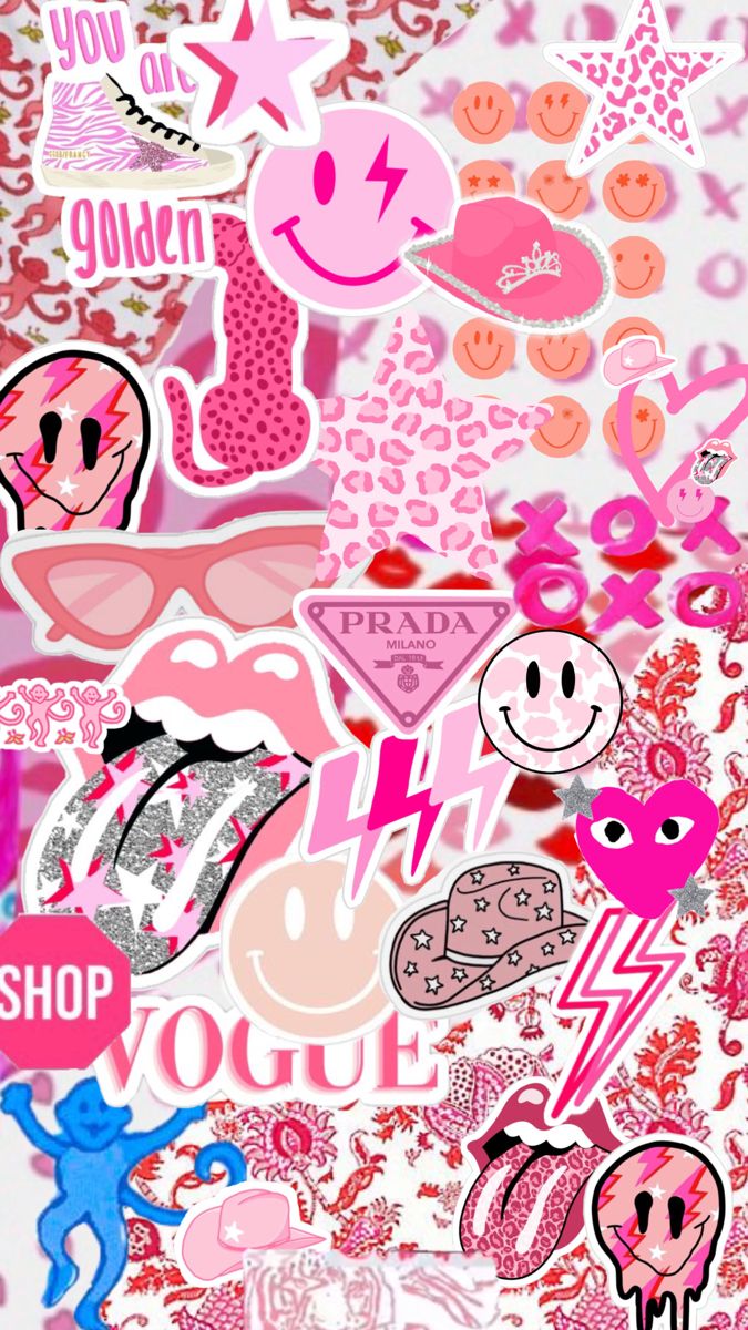 preppy collage wallpaper