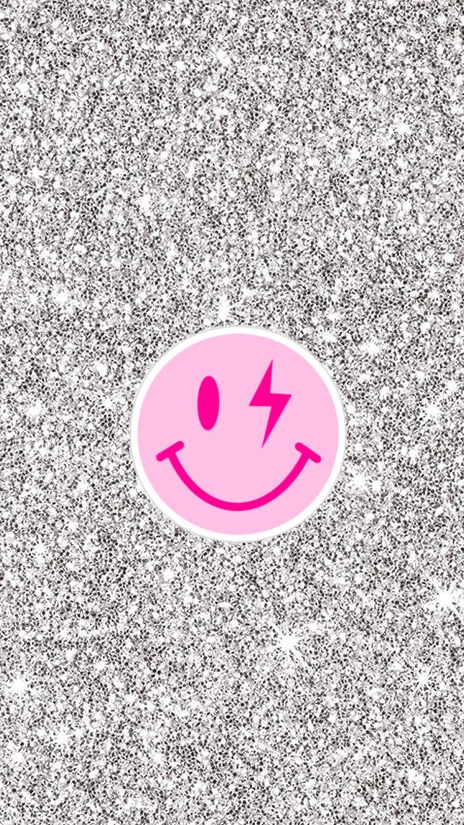 pink smiley face preppy wallpaper