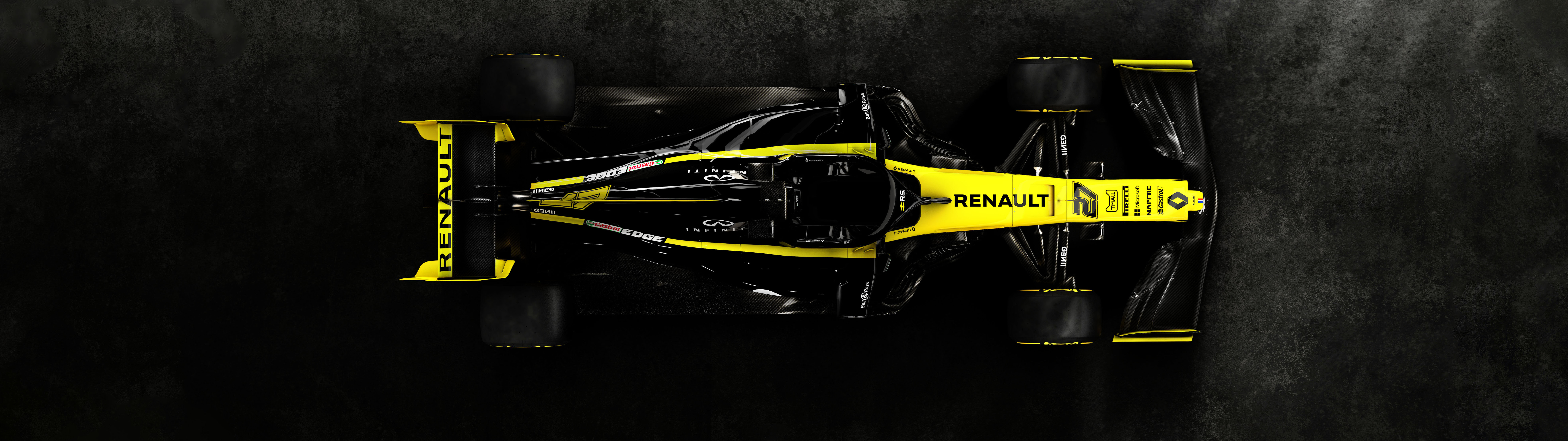 Ultrawide Formula 1 Renault Race Cars