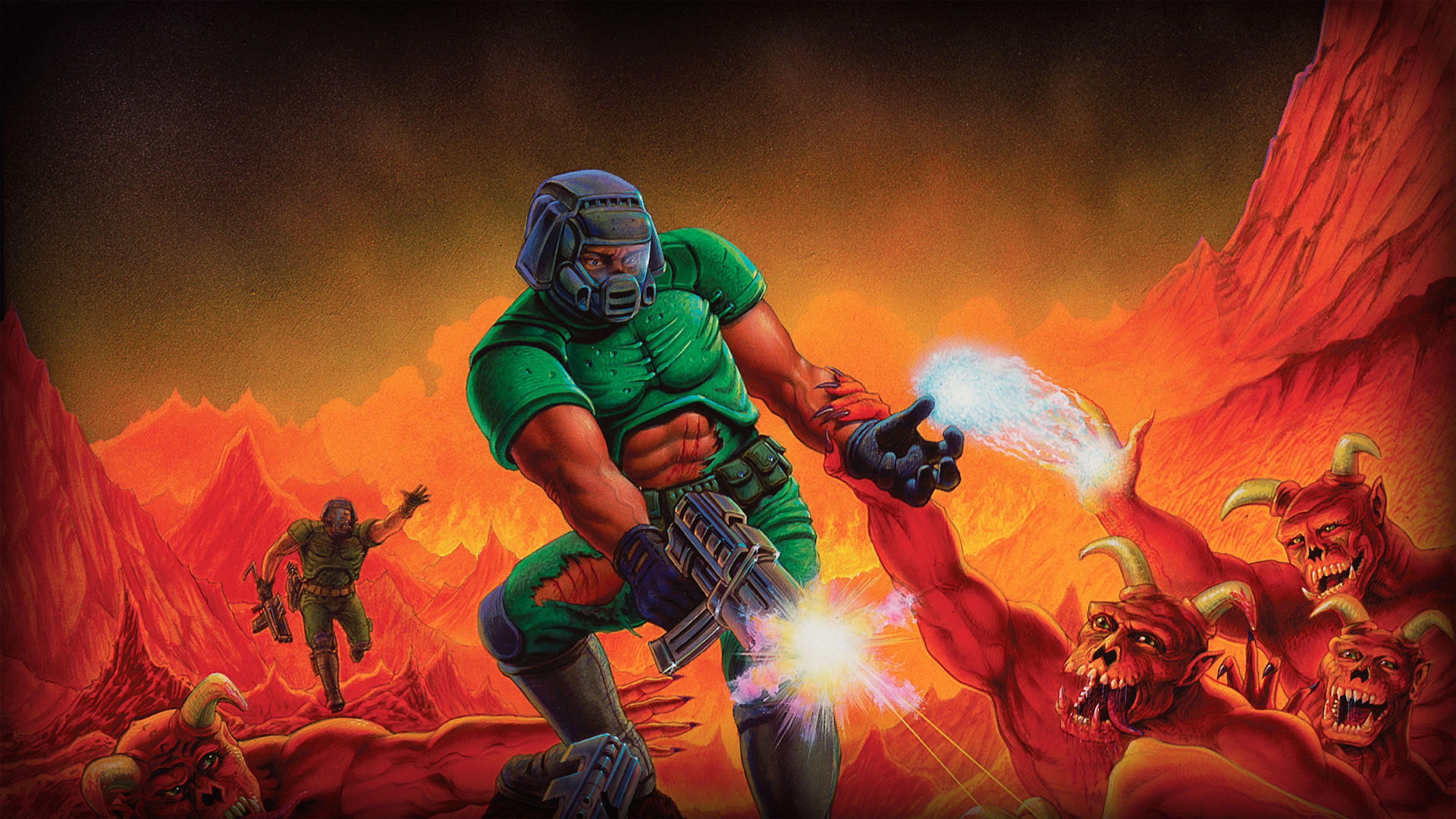 Heres a 4K wallpaper of doom if