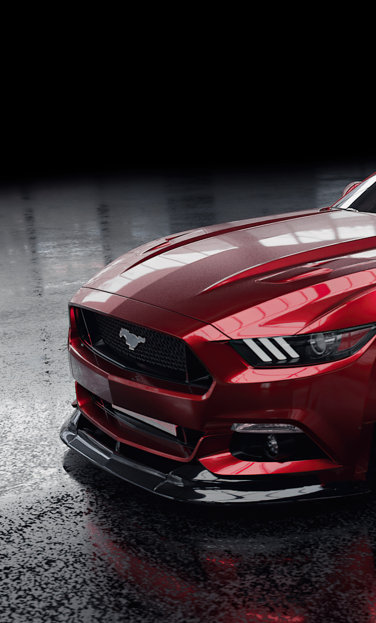 Red Ford Mustang 4k iPhone