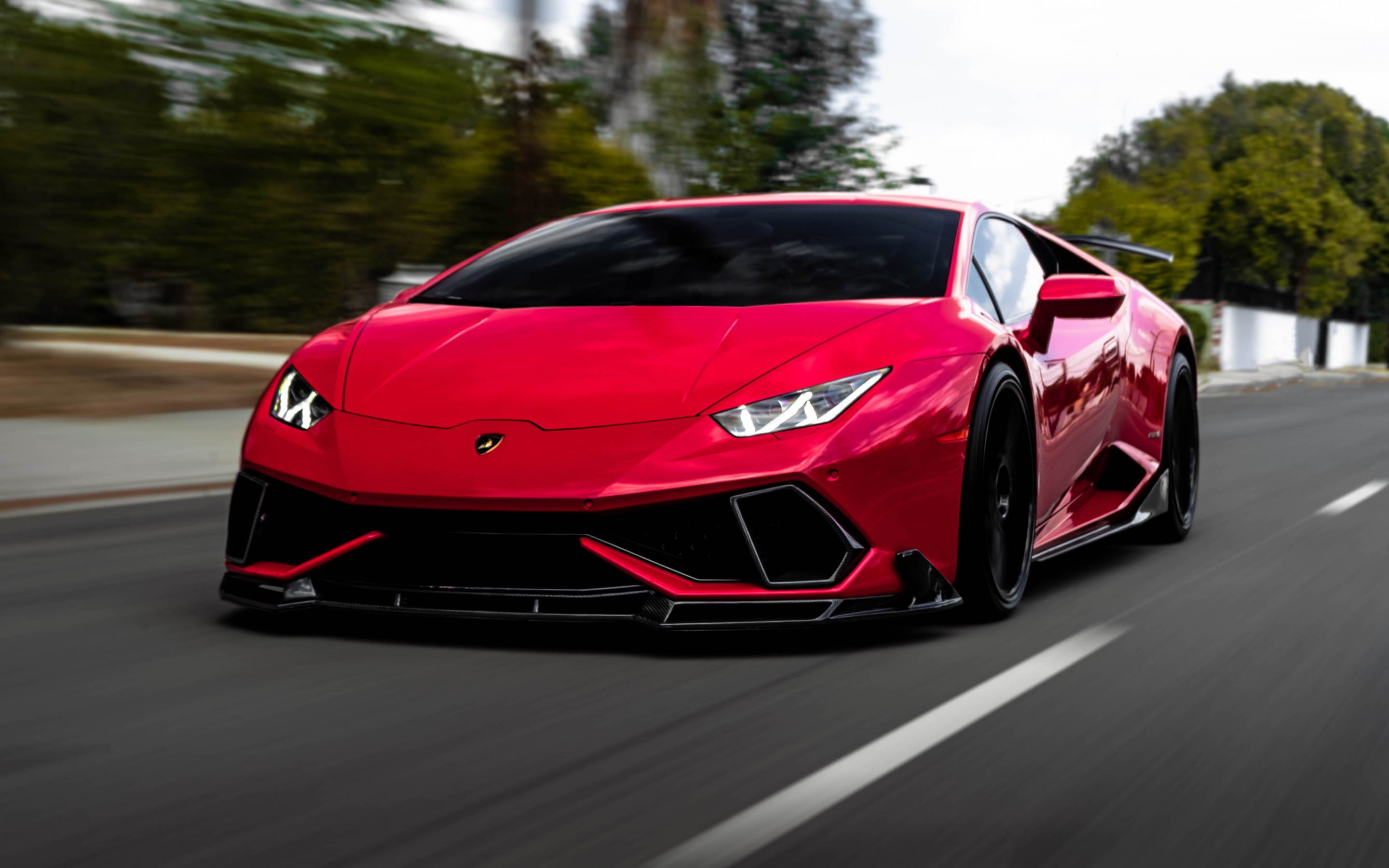 Lamborghini Huracan Wallpaper 4K, Red