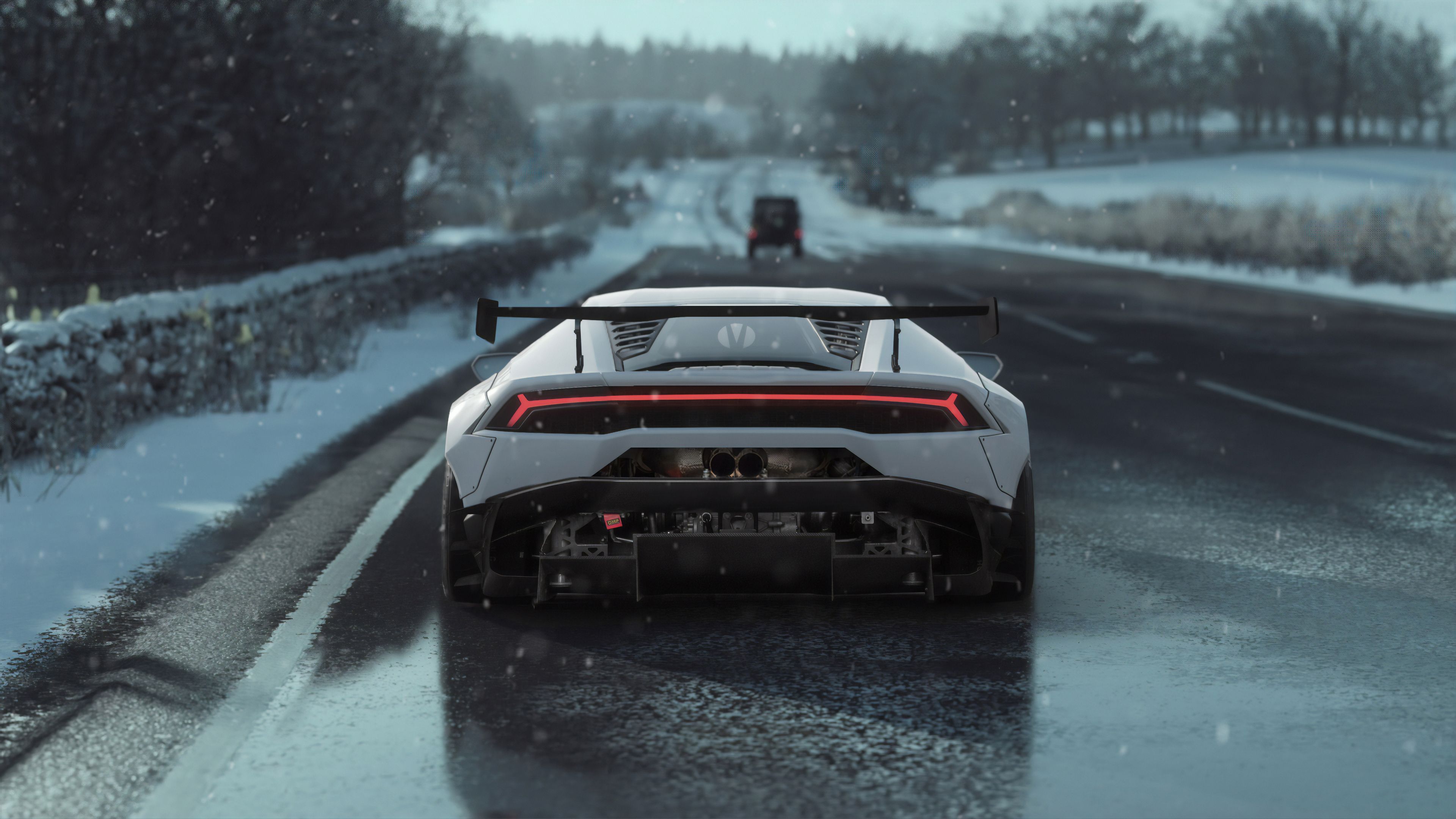 Lamborghini Huracan Rear 4k