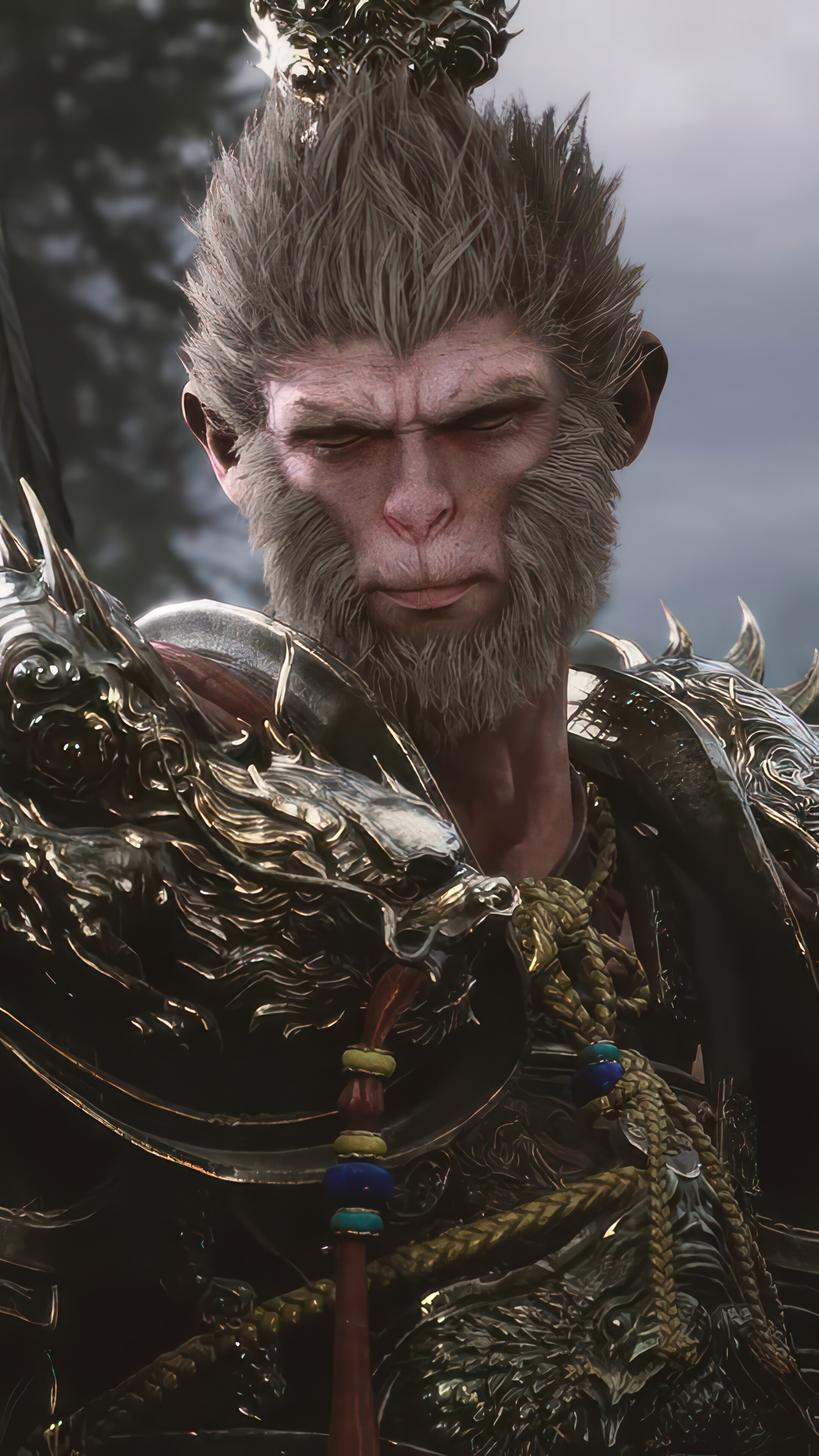 Black Myth Wukong Game 4K Wallpaper iPhone HD Phone b
