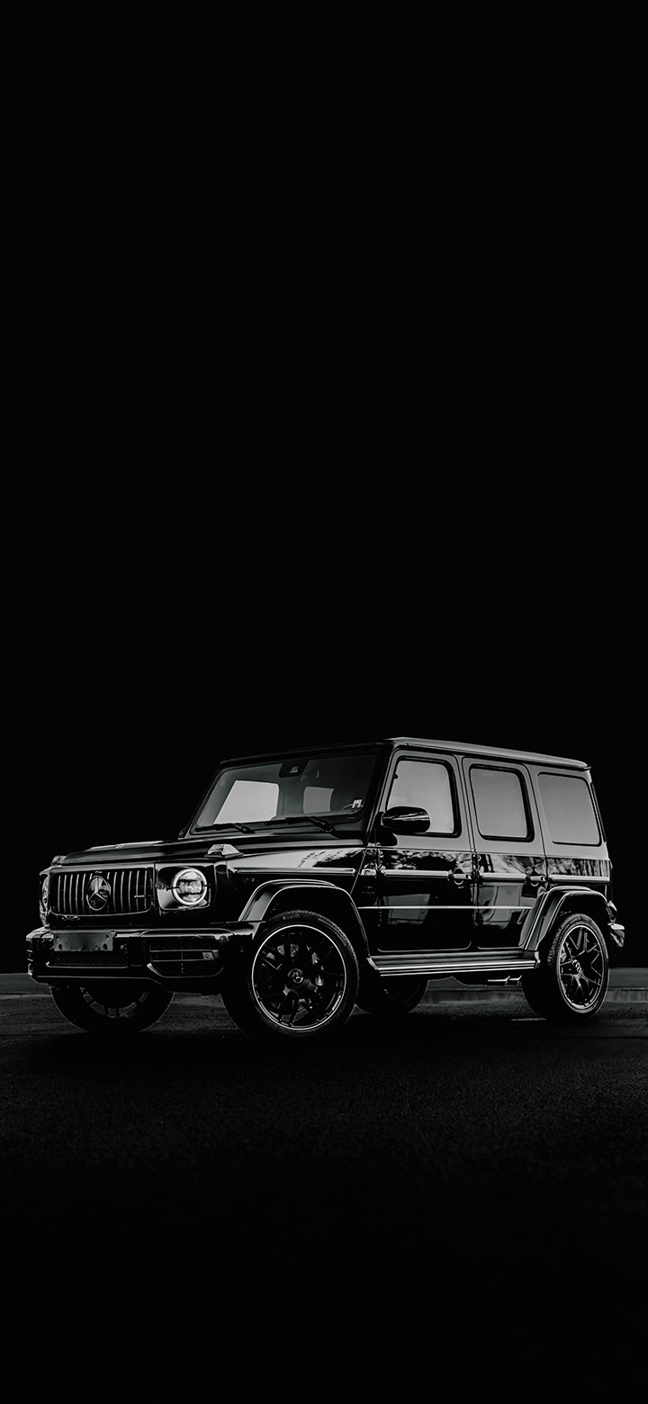 Black G Class Wagon 4K Phone Wallpaper