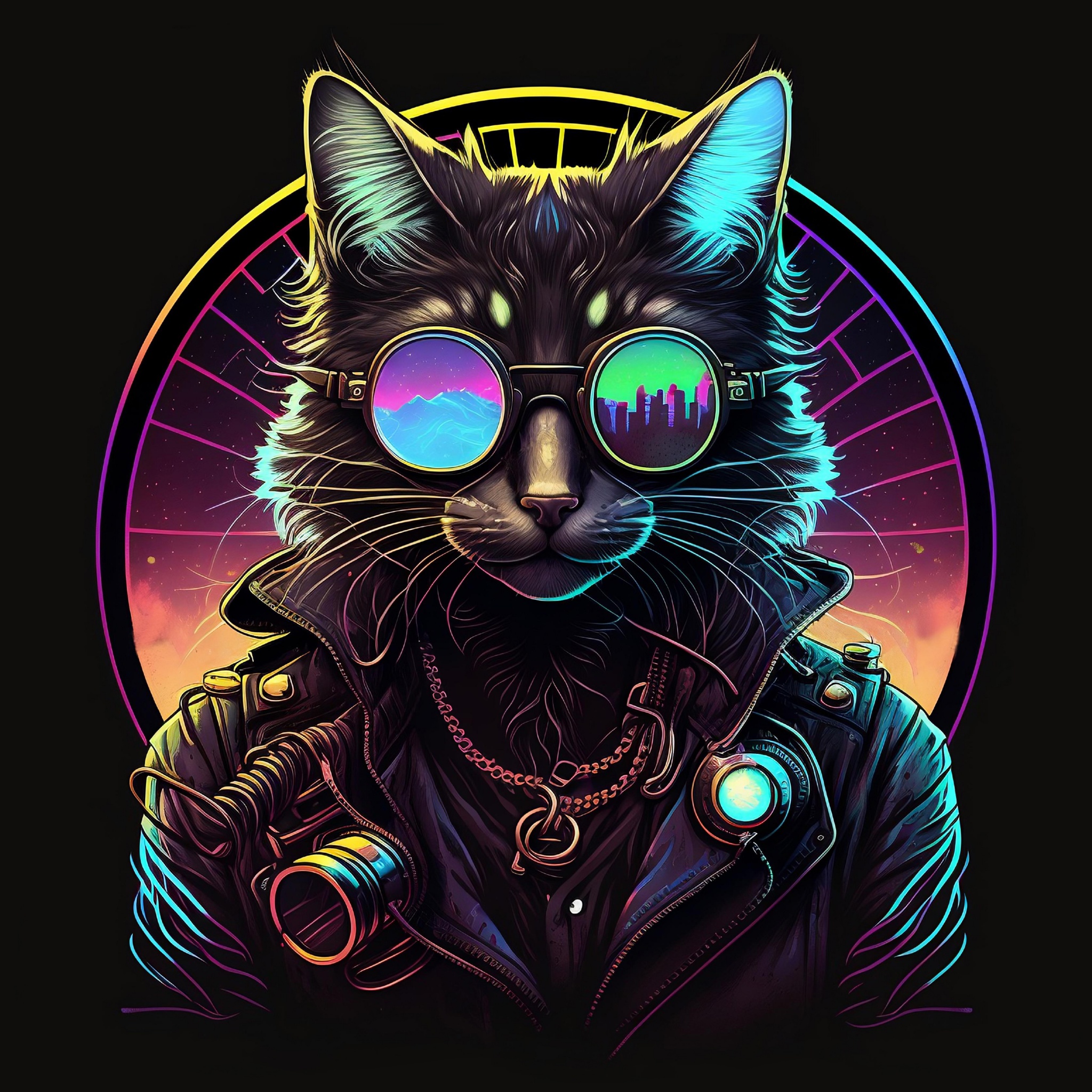 Cat Wallpaper 4K, Midjourney, AI art