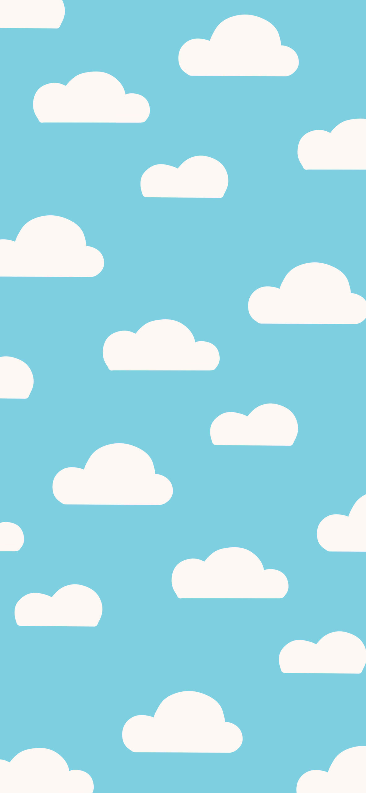 Clouds Pattern Blue Wallpaper