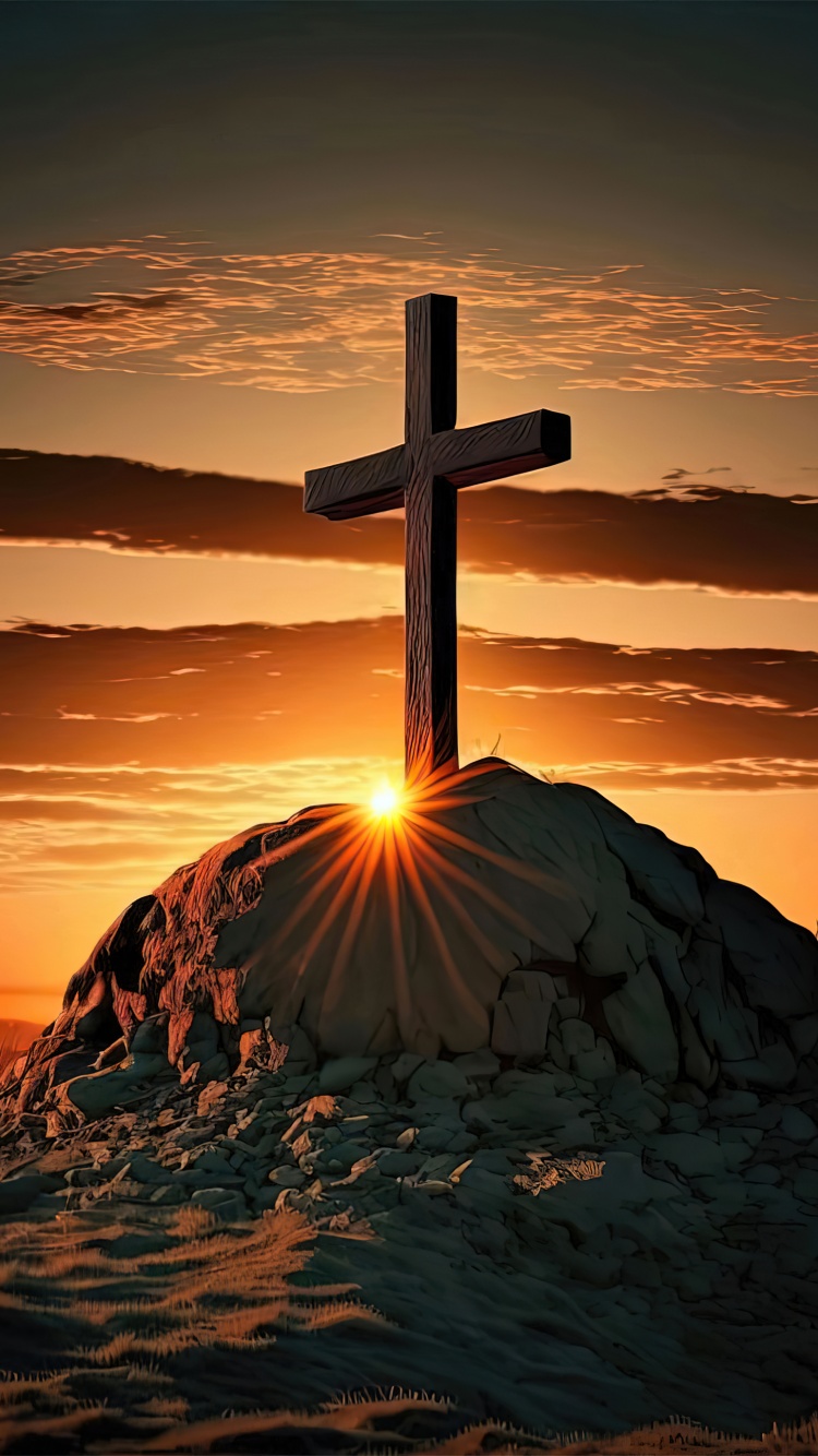Christian cross Wallpaper 4K, AI art
