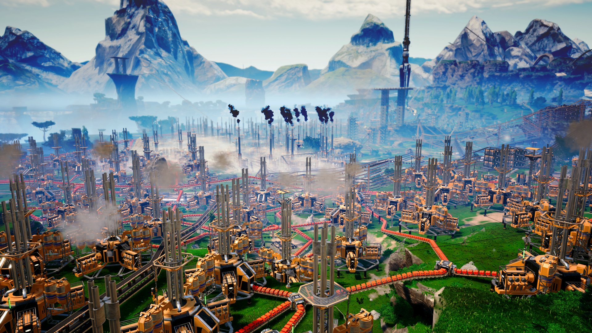 Satisfactory Game Industrial Landscape