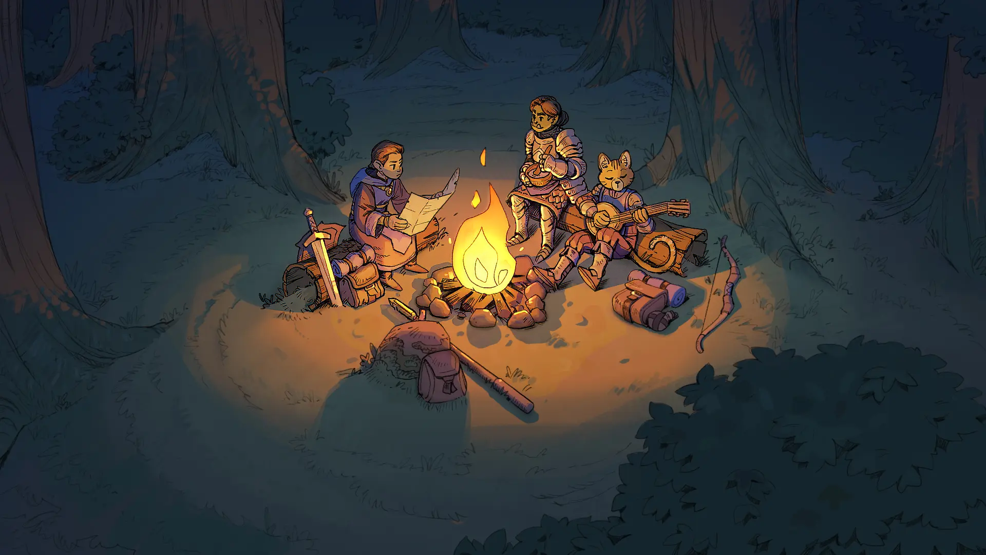HD Wallpaper: Campfire Adventures