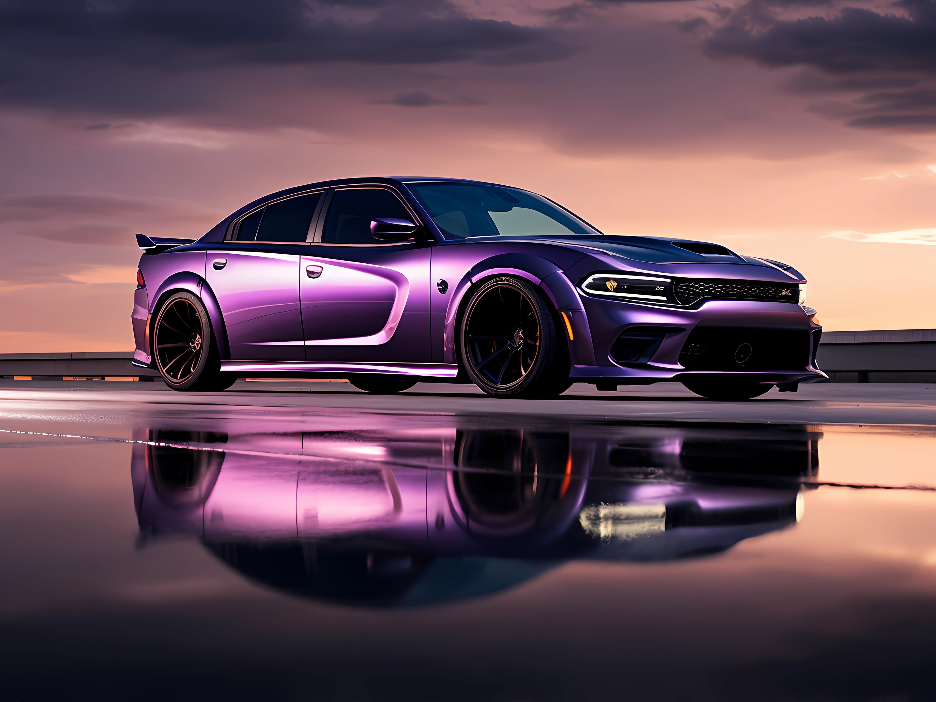 Dodge Challenger Hellcat Purple Wallpapers - Wallpaper Cave