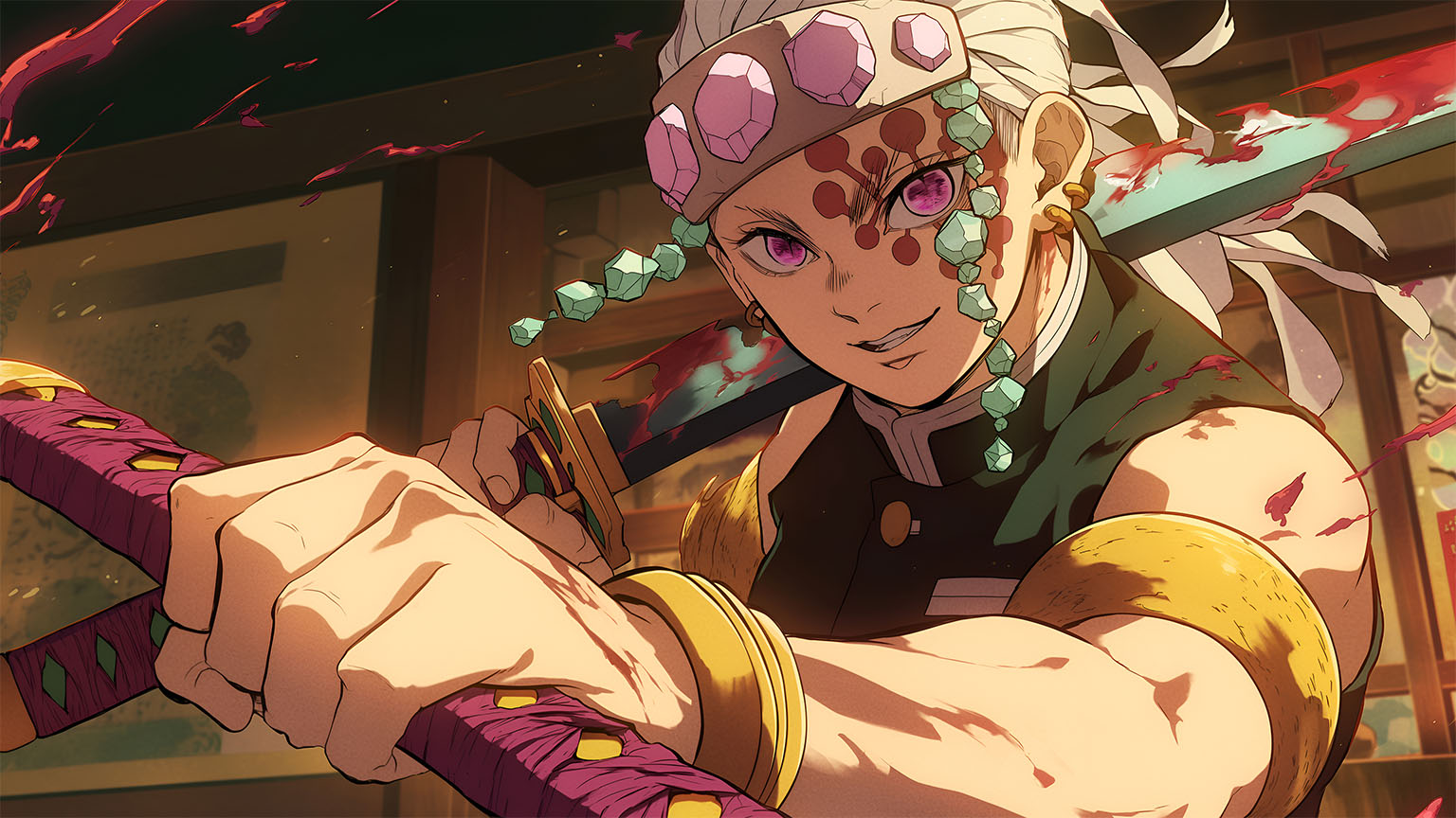 Cool Tengen Uzui Demon Slayer Desktop