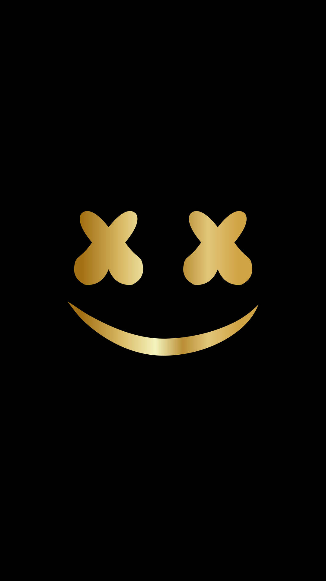 Download Gold Marshmello Smiley 8K
