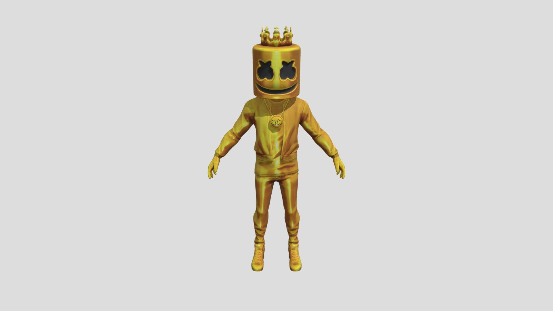 Gold Marshmello from fornite, custom