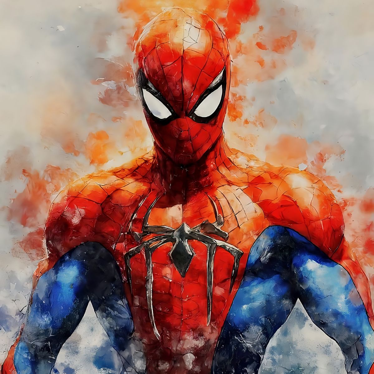 Spiderman Abstract Art Wall Mural Wallpaper®