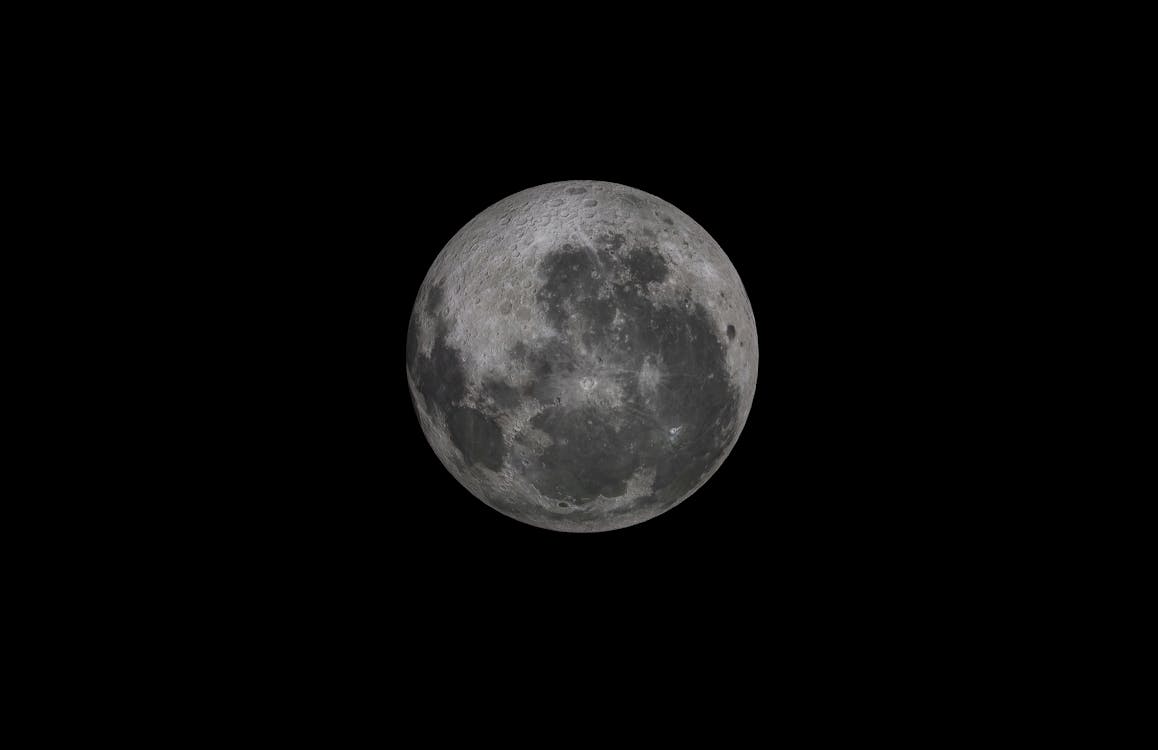 A Full Moon in the Dark Night Sky