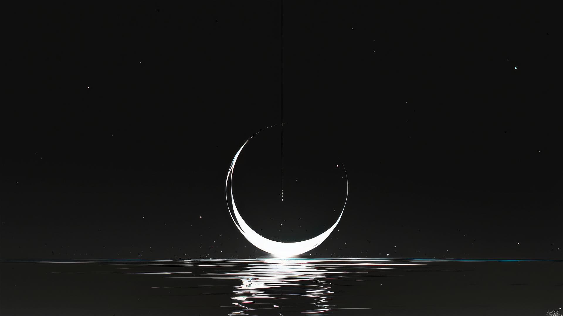 4K HD Wallpaper: full moon backdrop