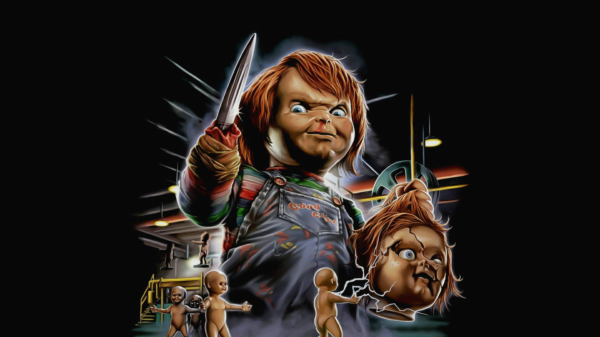 Download Child's Play Chucky Animated Art Wallpaper