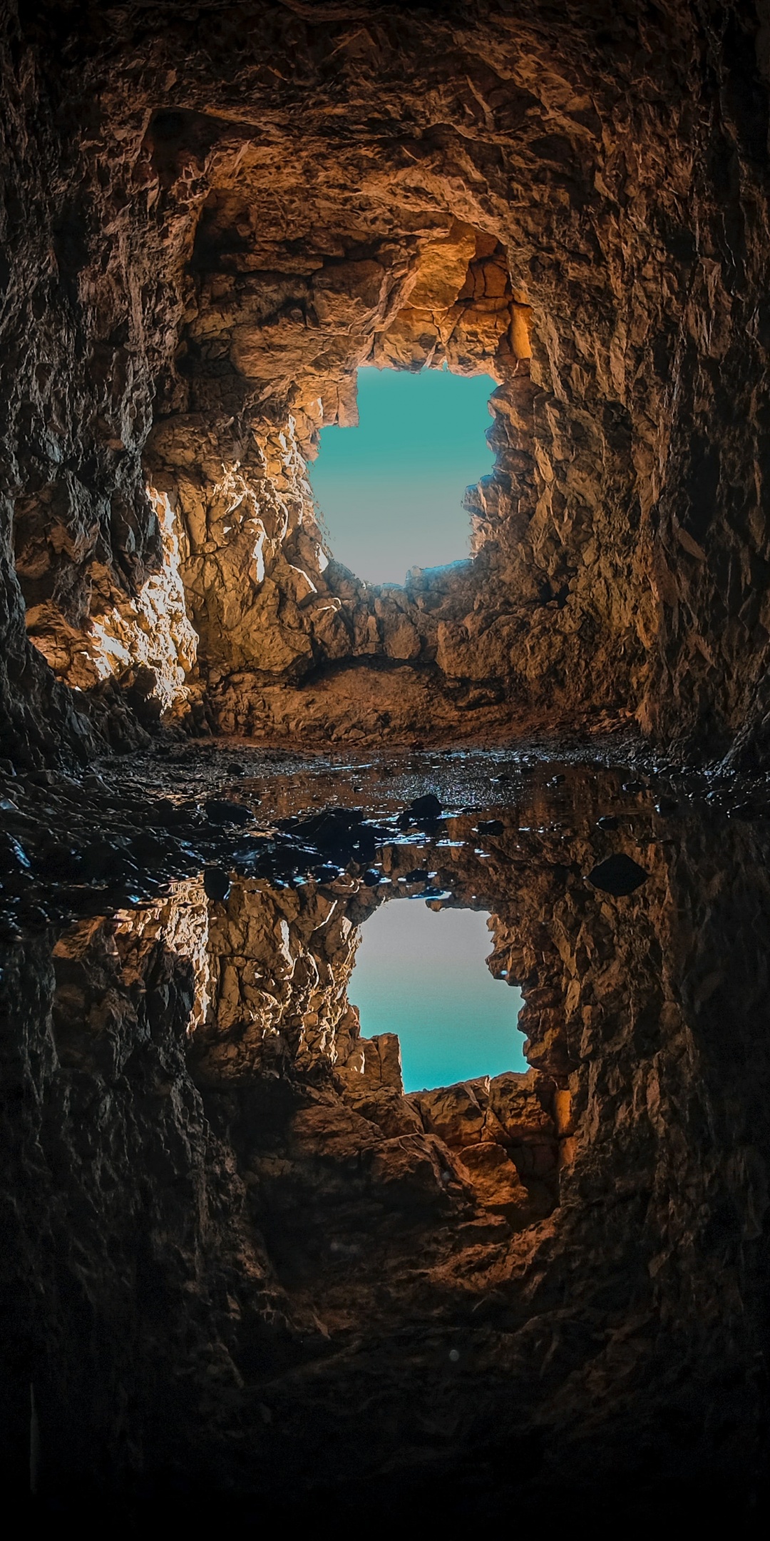 Cave Wallpaper 4K, Tunnel, Reflection