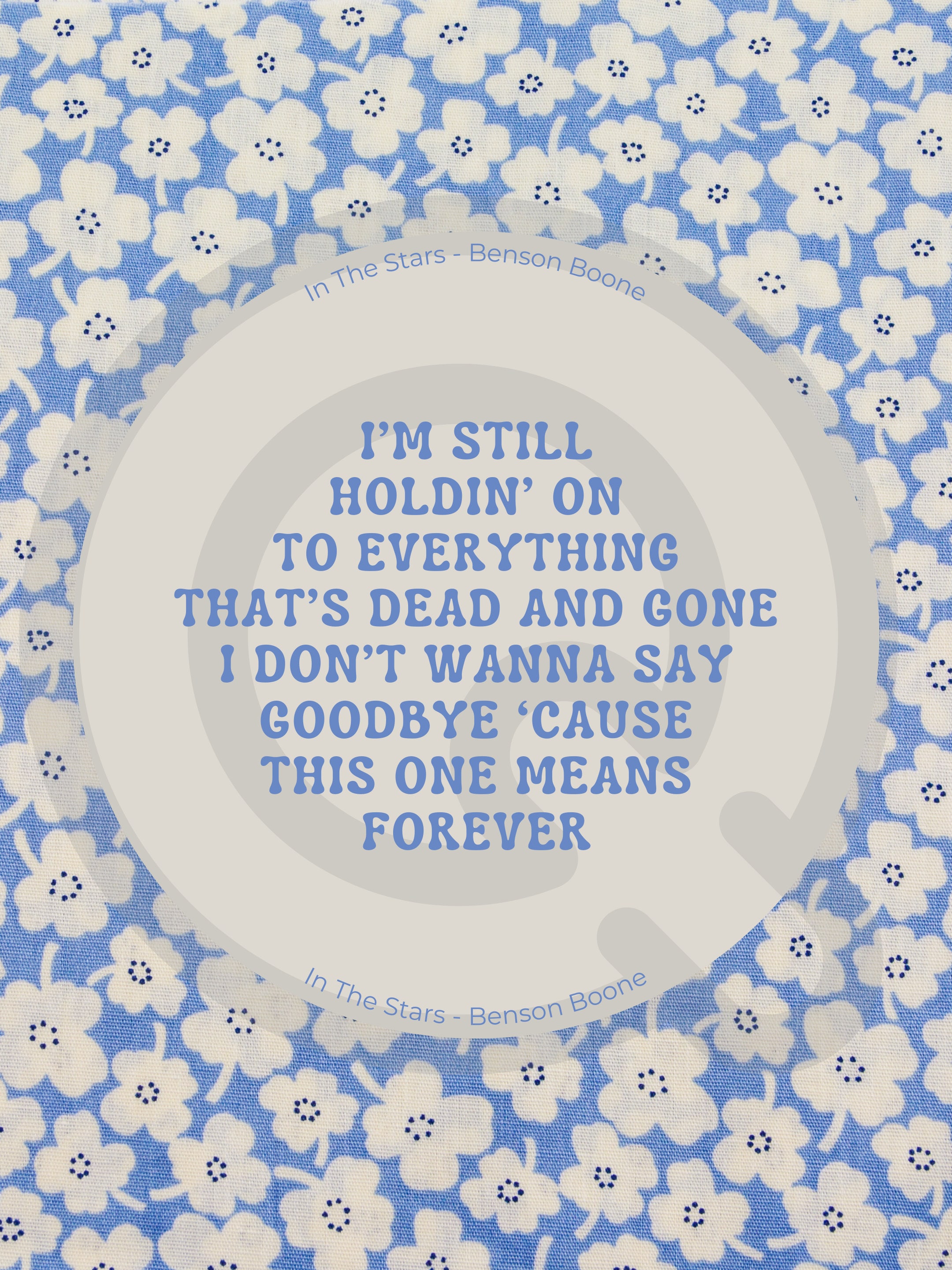 Benson Boone Lyric Posters Pack of 4