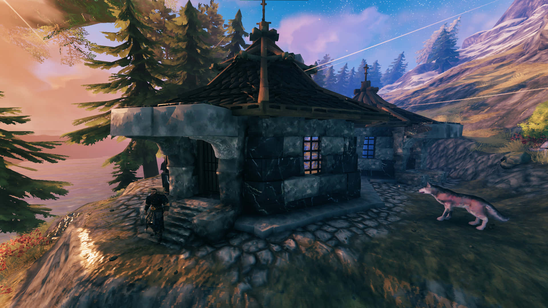 Hut at Dusk Wallpaper