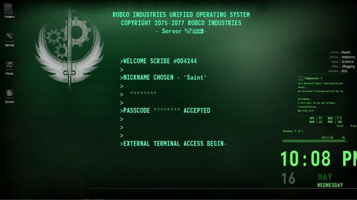 Fallout 4 Terminal Wallpaper