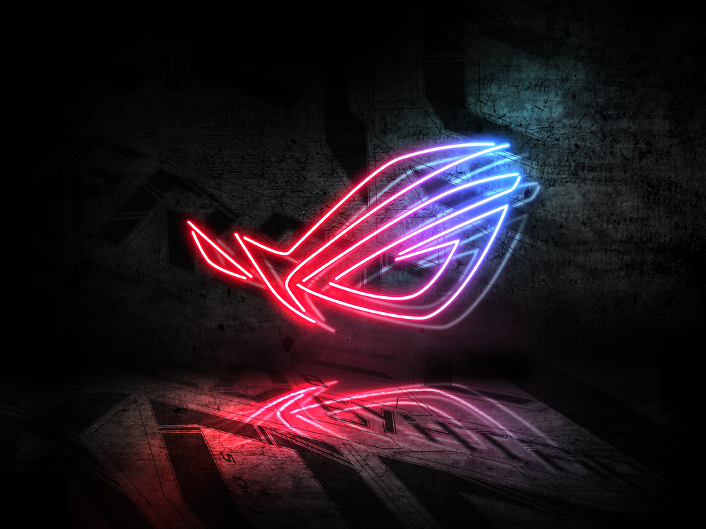 Rog Neon Logo 5k Wallpaper