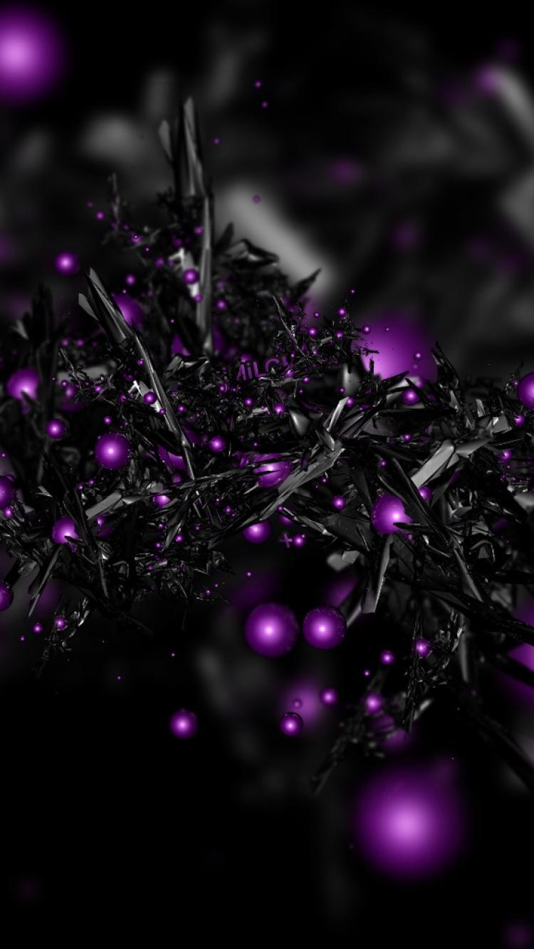 Black And Purple iPhone Wallpaper