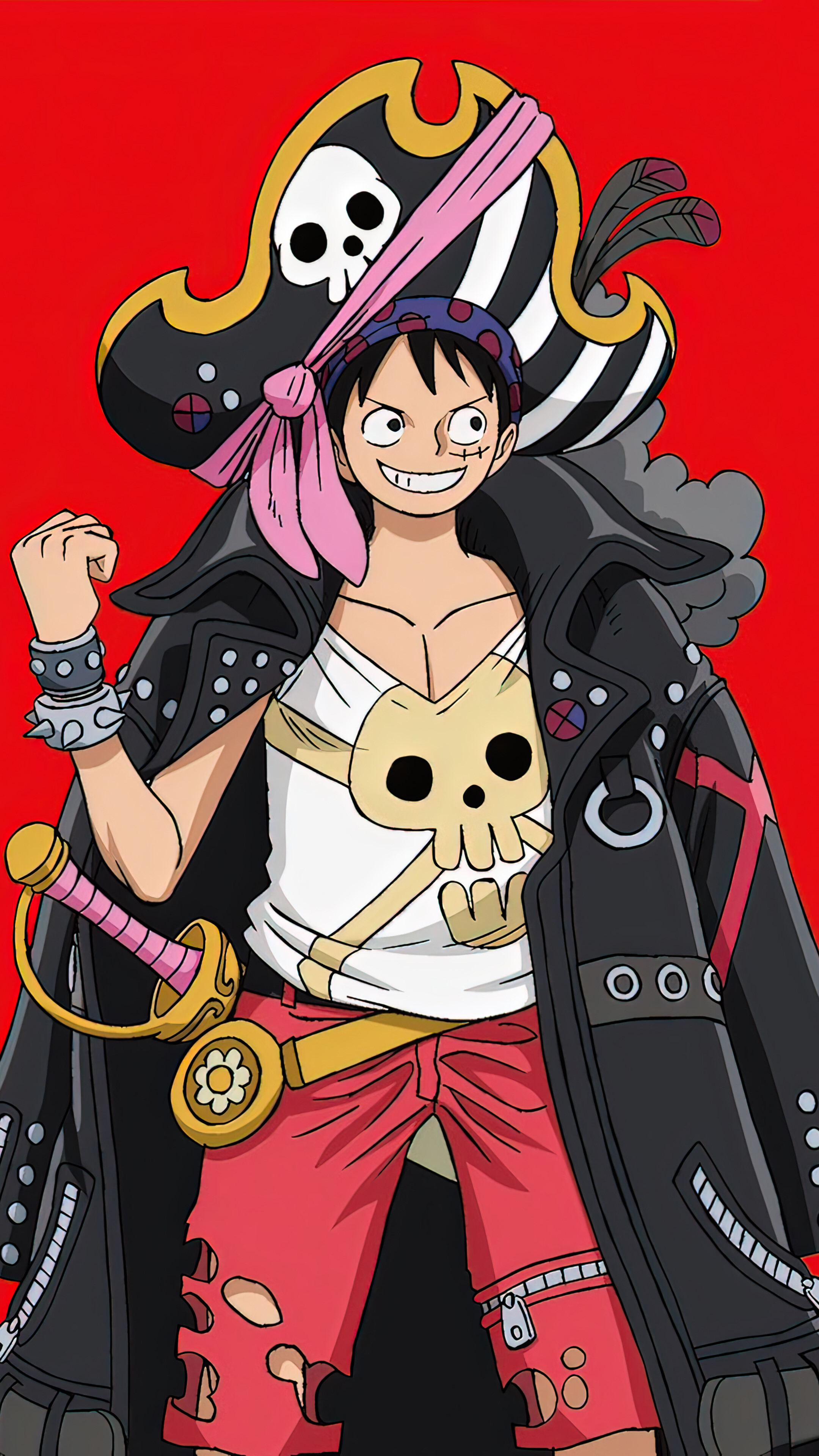 Luffy One Piece: Red 4K Wallpaper