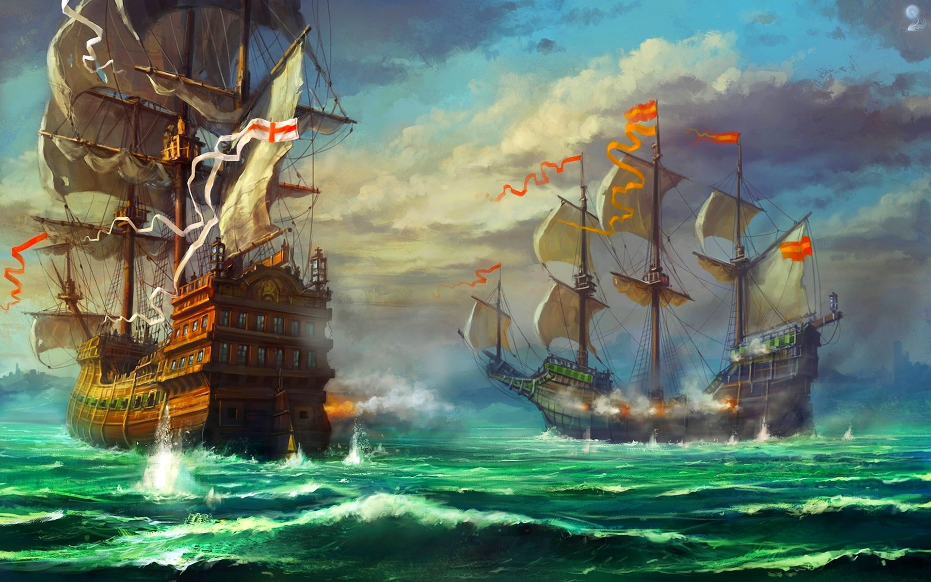 Download Fantasy Ship HD Wallpaper