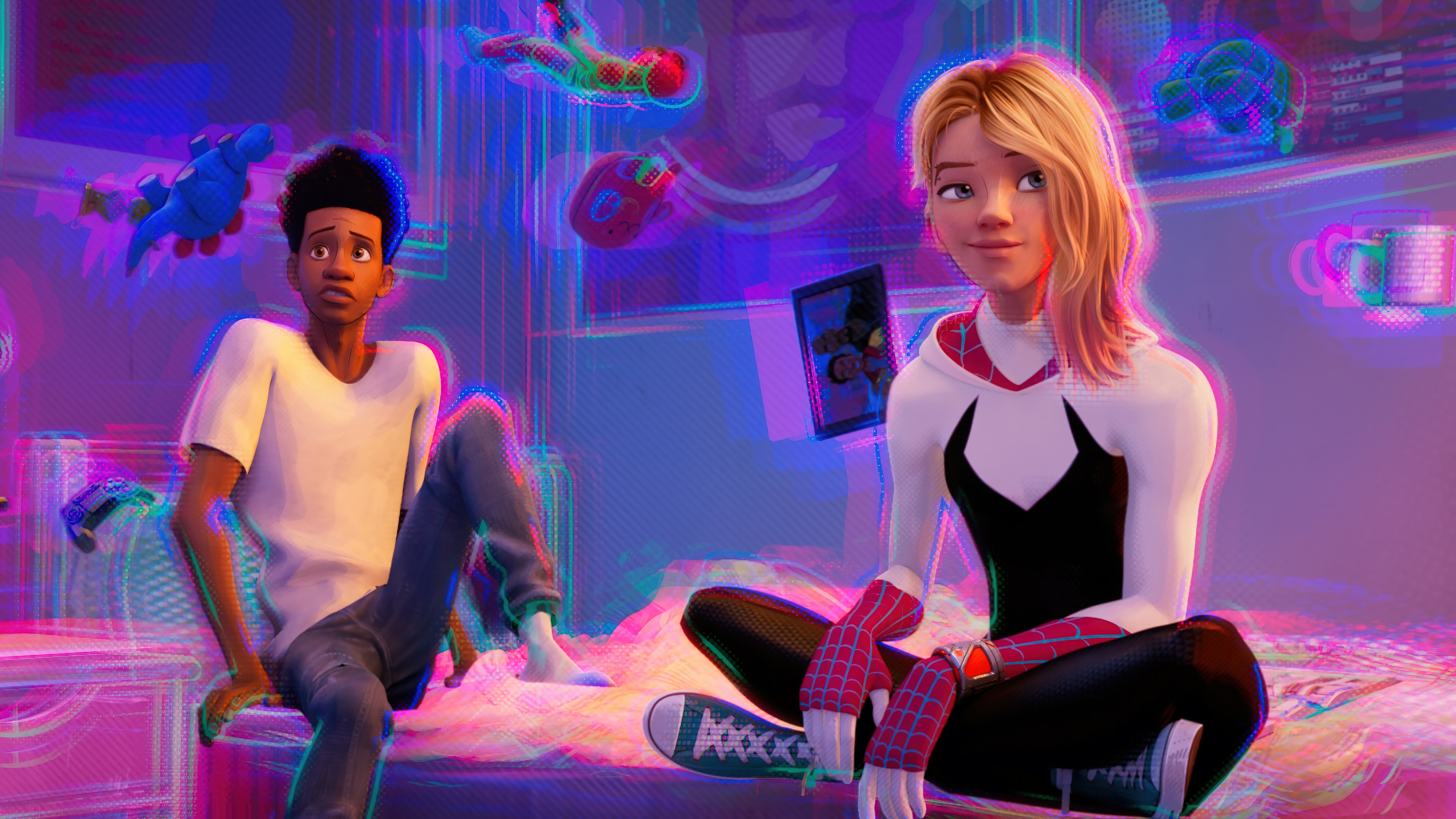 Miles Morales Gwen Stacy 1920x1080