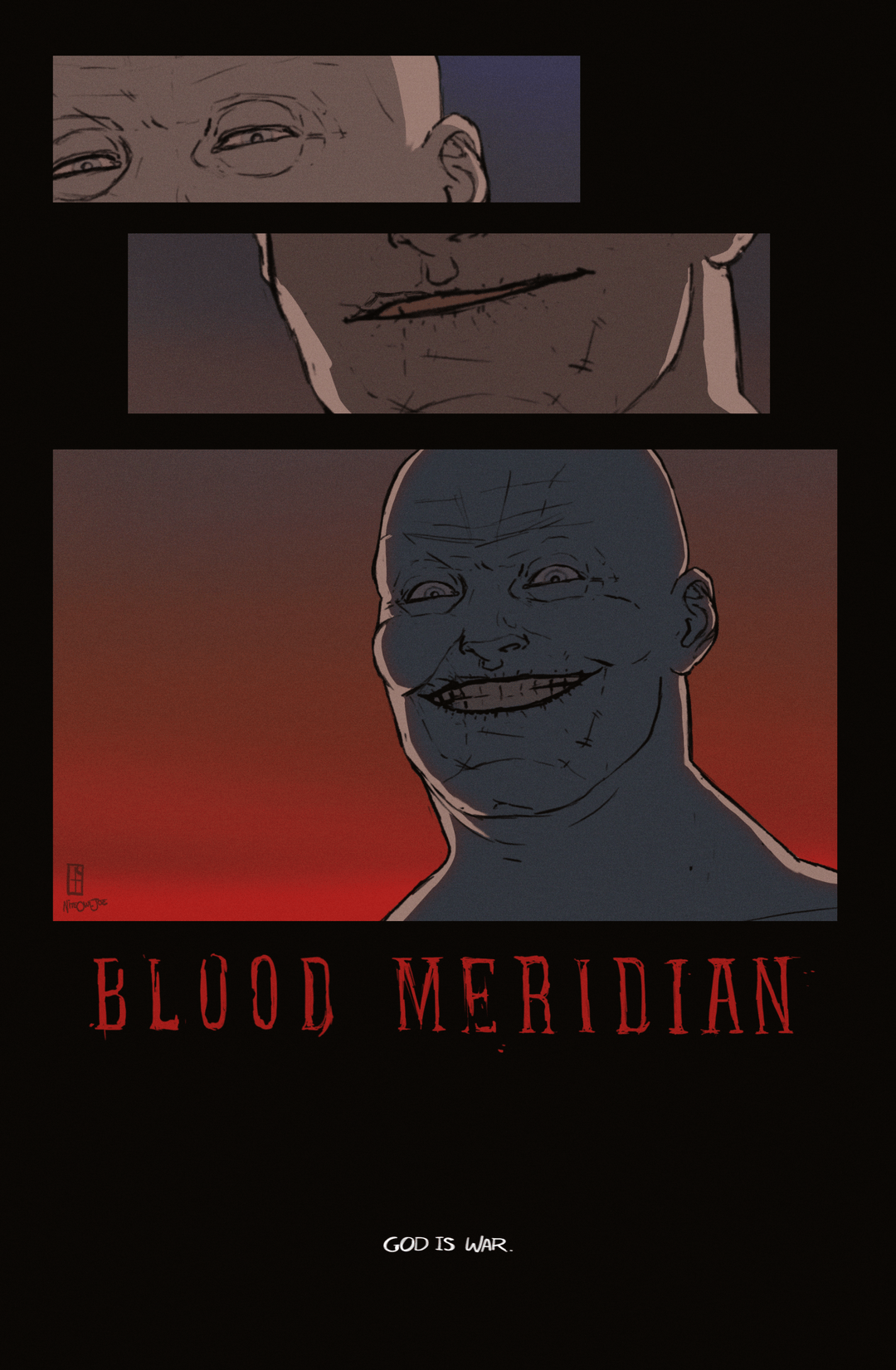 Blood Meridian Comic Style Poster