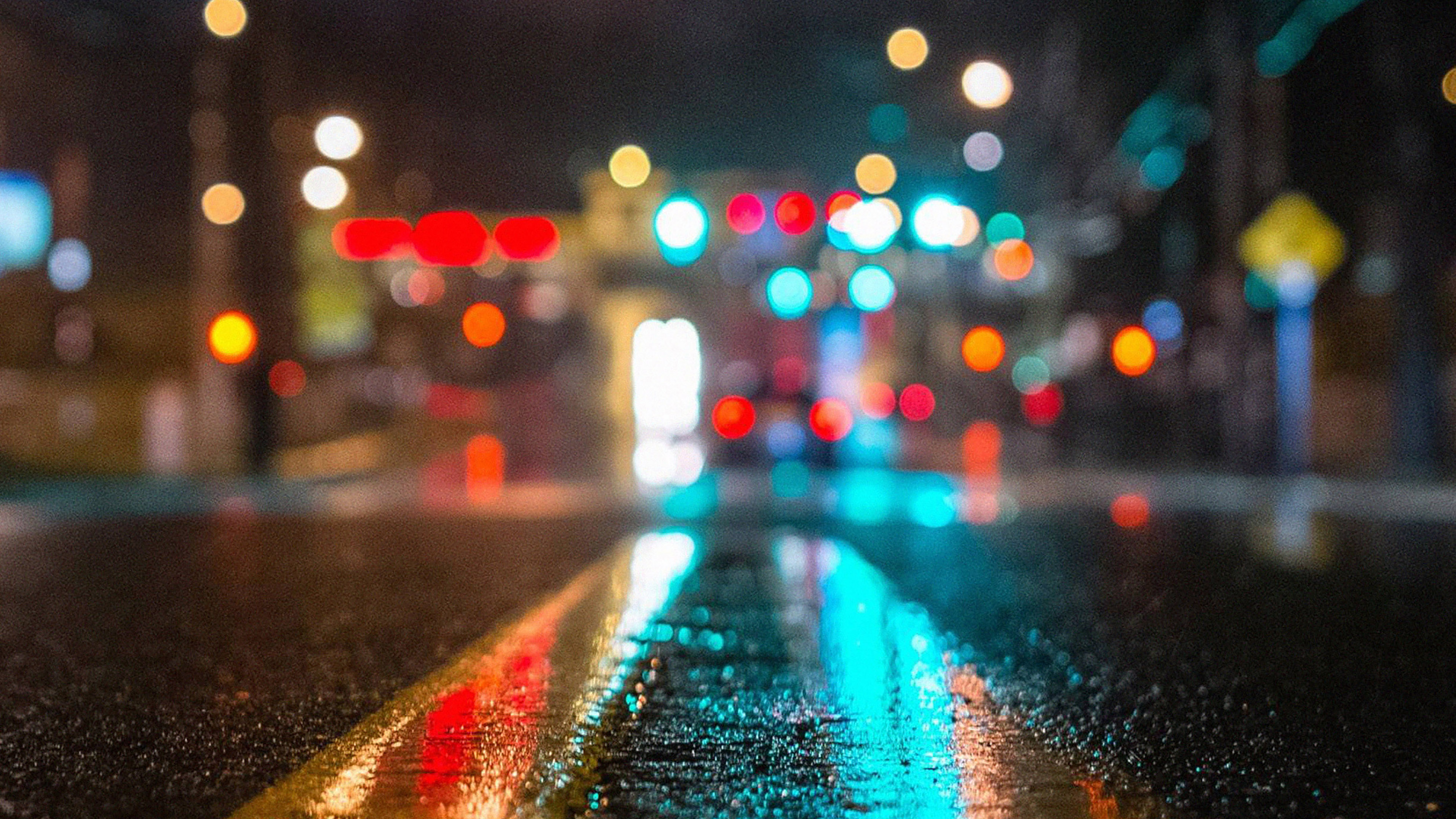 desktop, laptop. rainy city nature