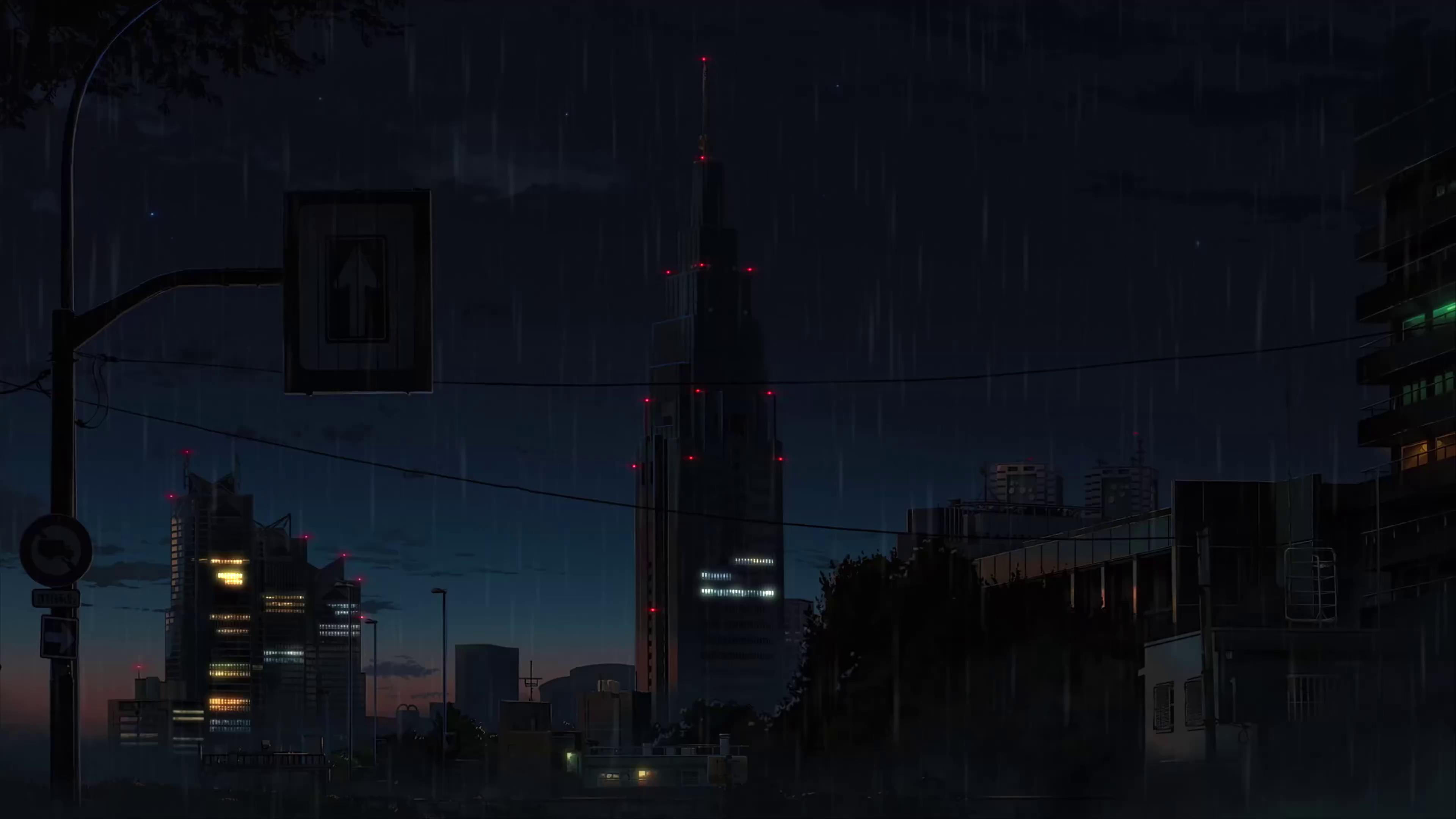 Rainy Night City Live Wallpaper