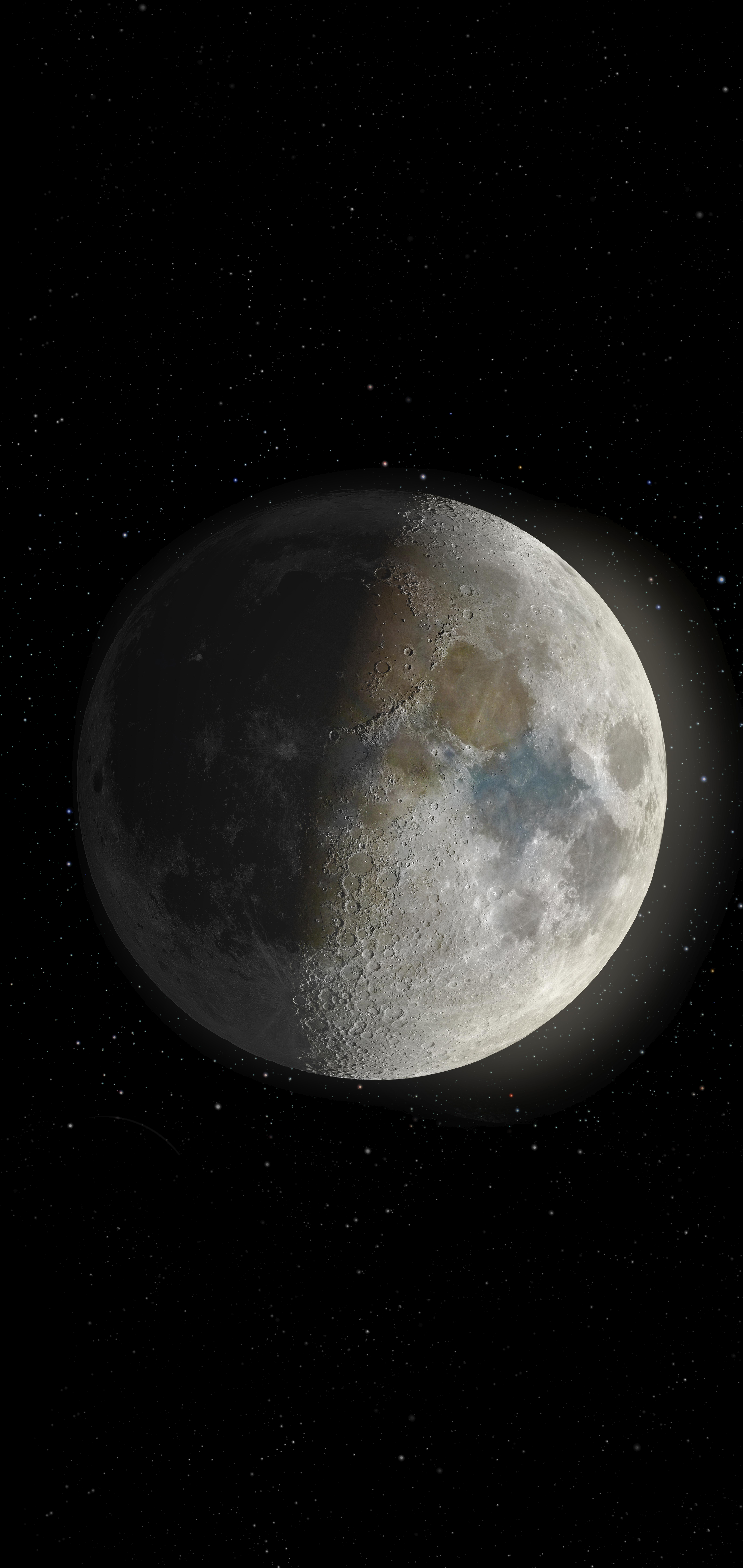 Wallpaper OLED, Apples, Ios, Night