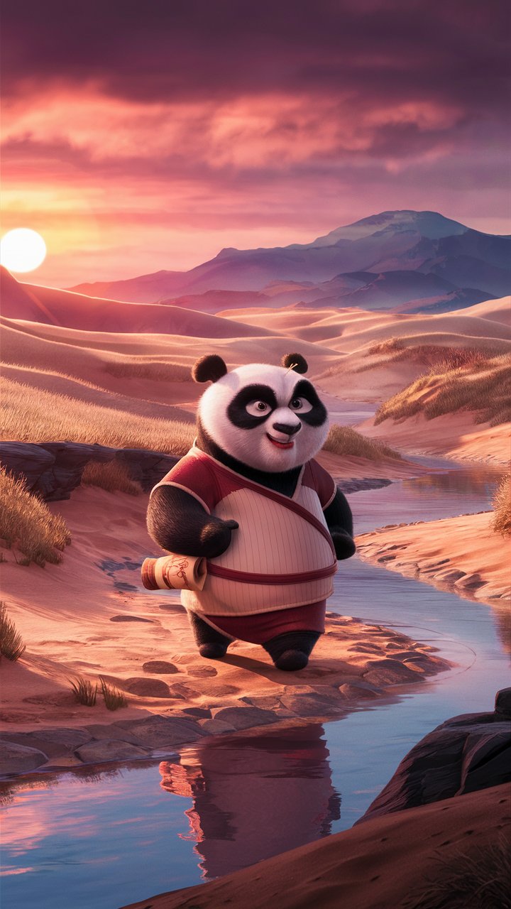 Kung Fu Panda 3D illustration