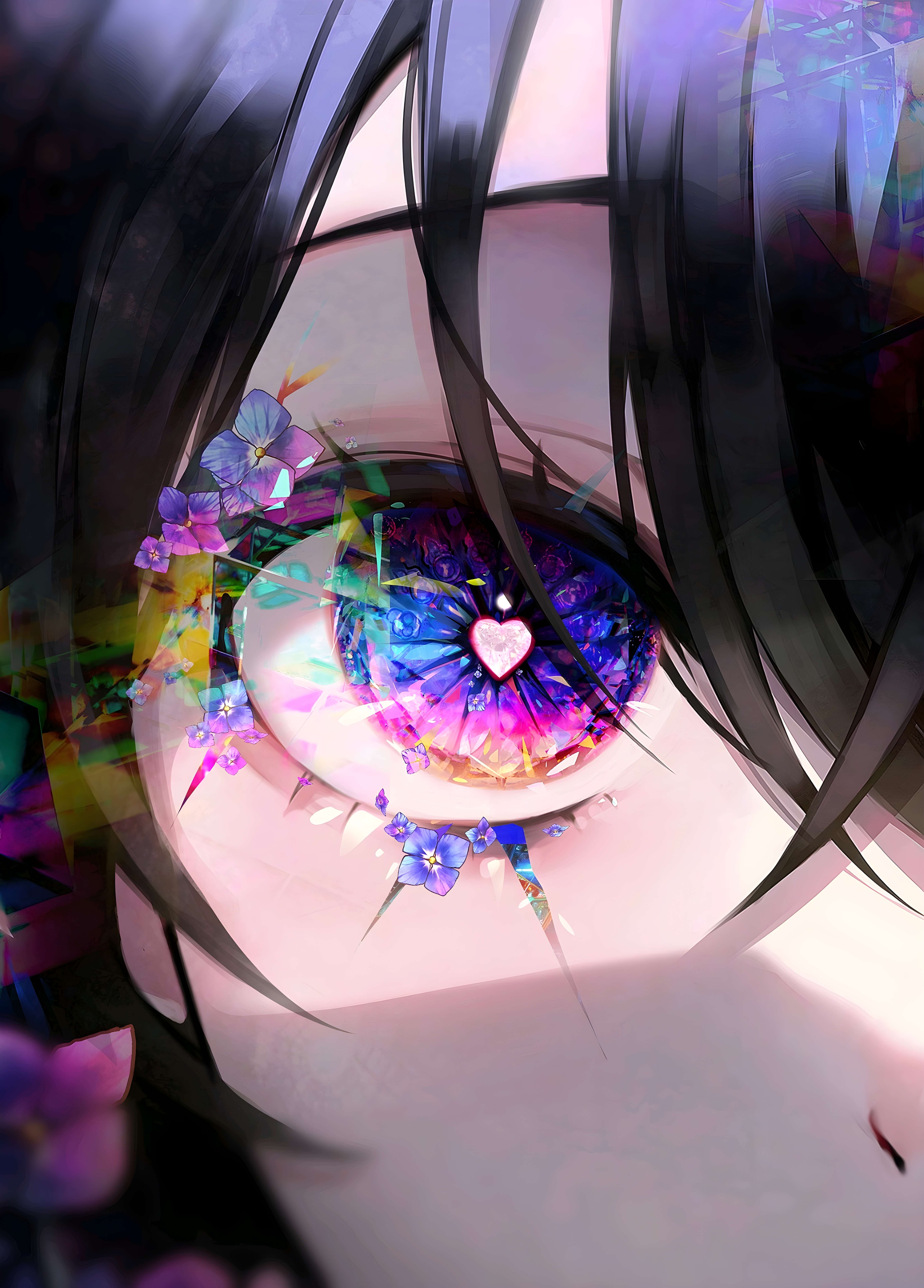 Anime Anime Girls Multi Colored Eyes